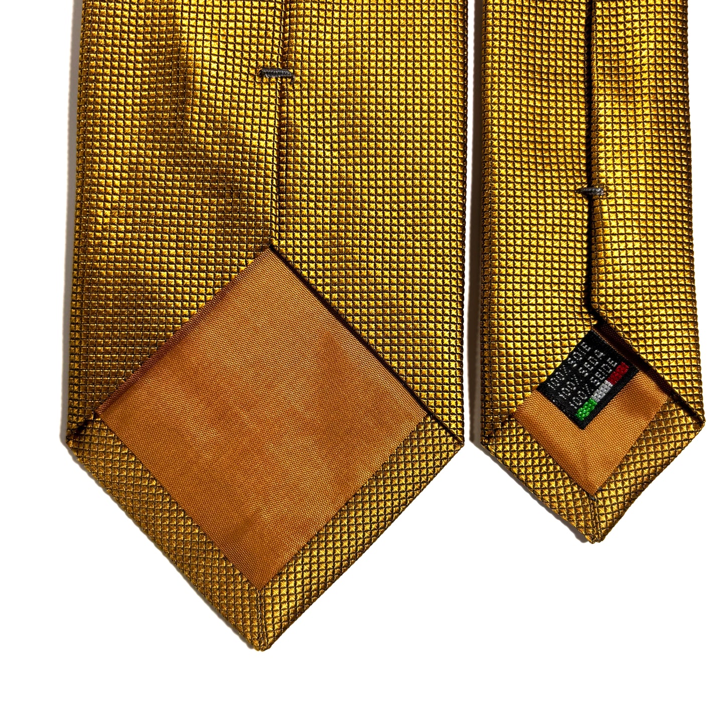 Gold Geometric Jacquard Silk Tie