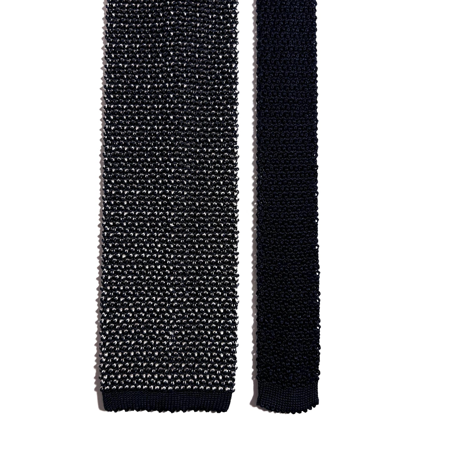 Mottled Navy Blue Silk Knitted Tie