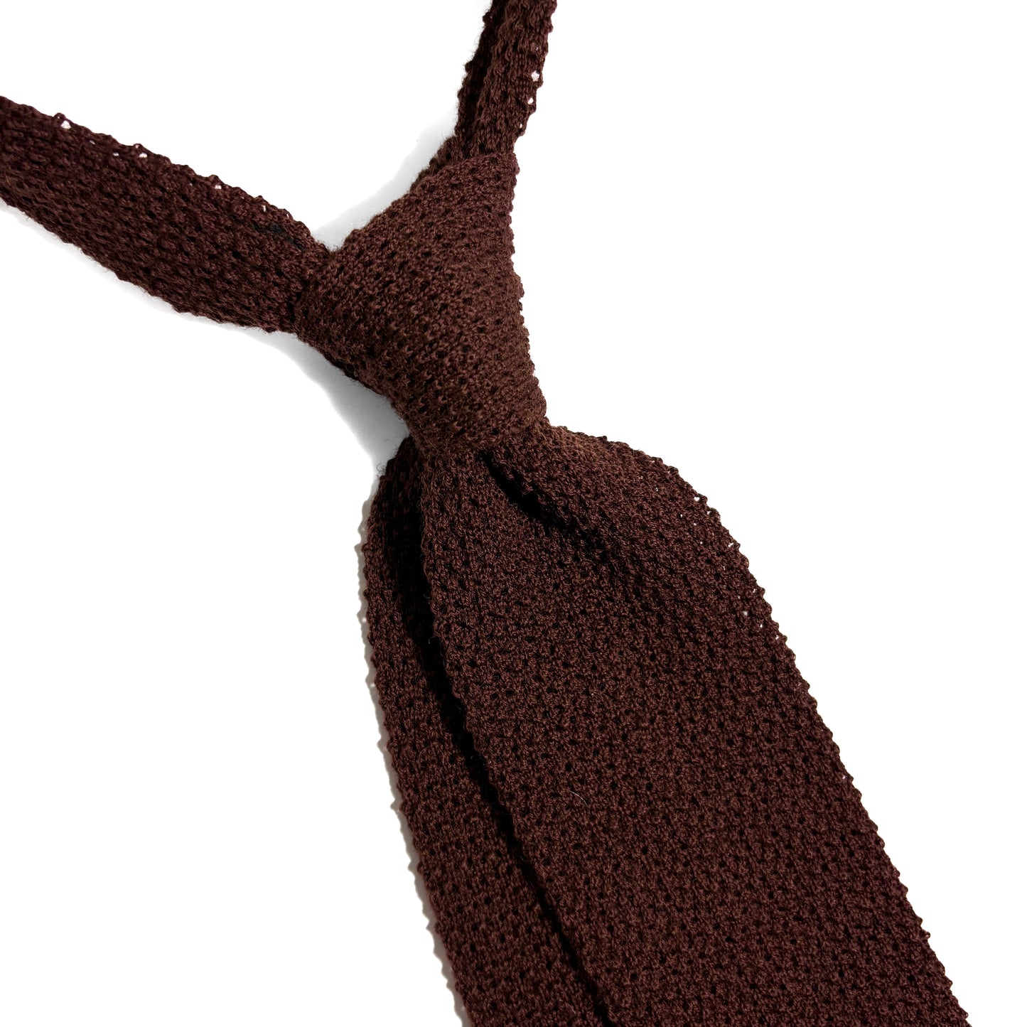 Rust Brown Wool Knitted Tie