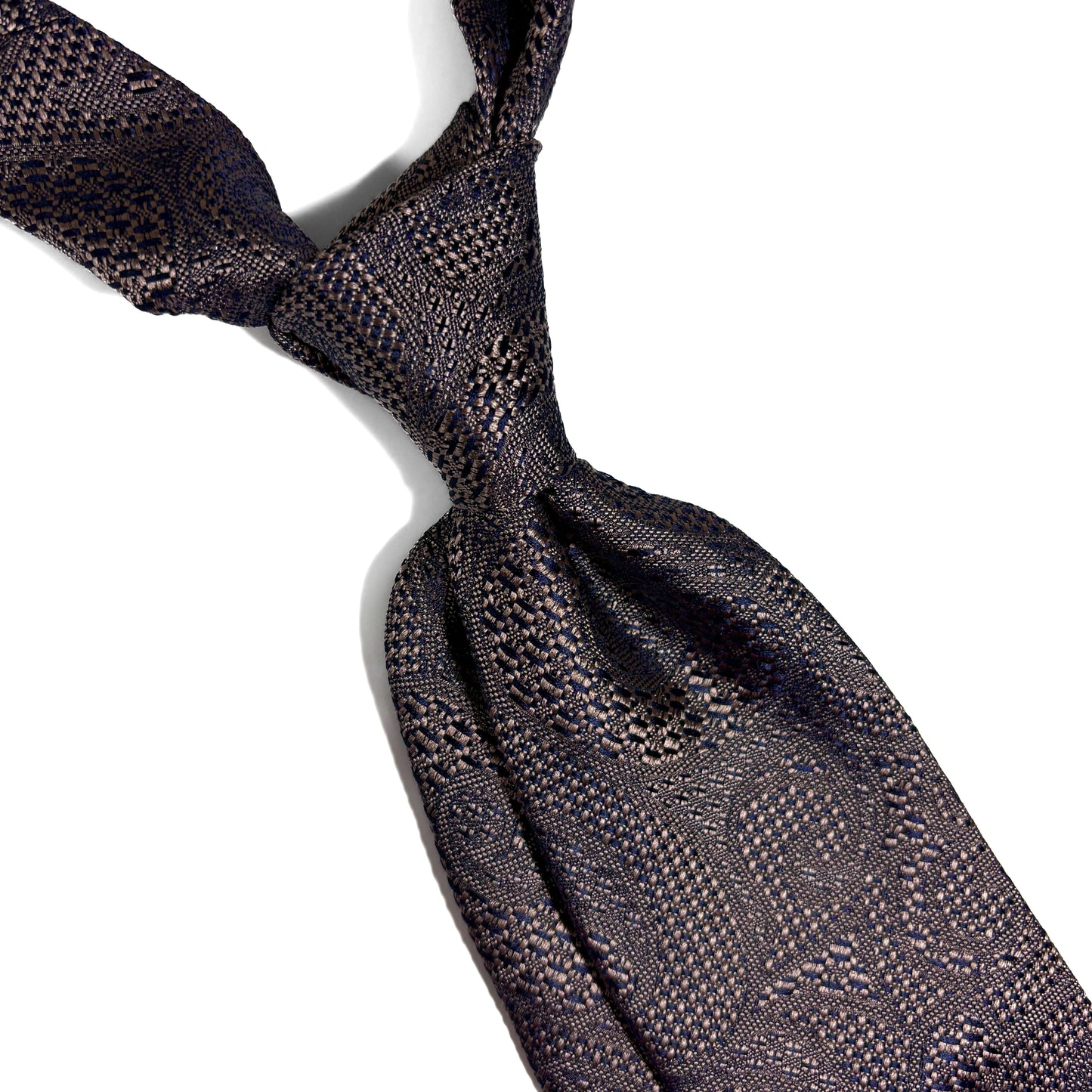 PHOENIX Bronze Paisley Silk Grenadine Jacquard Tie