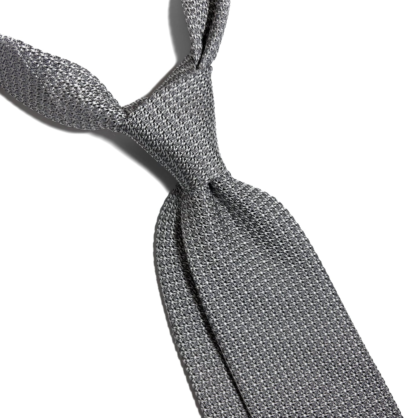 Silver Silk Grenadine Tie (Garza Grossa)