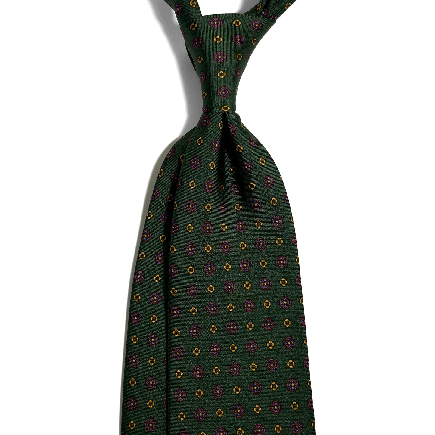 Green Floral Silk Tie