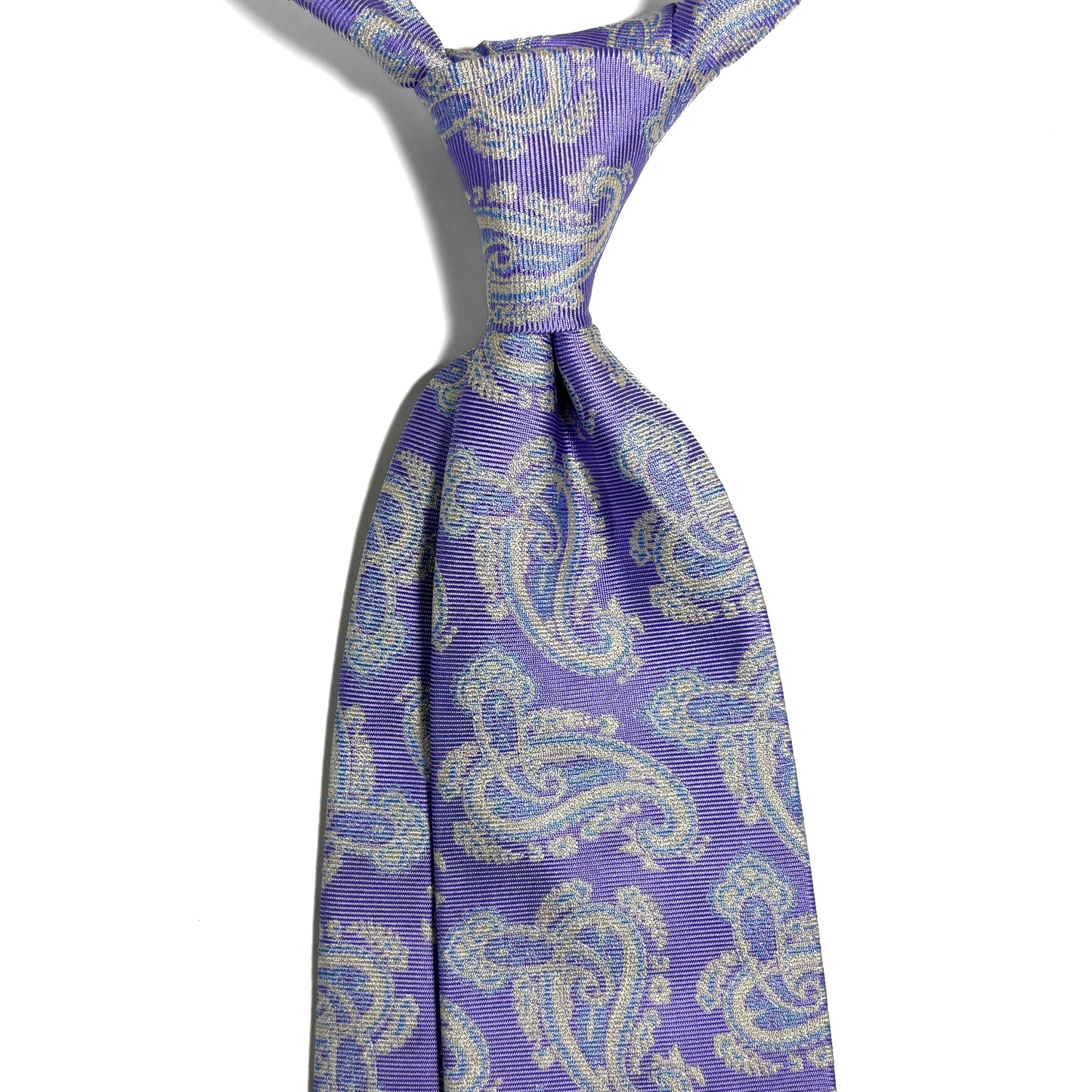 Lavender Purple Paisley Silk Jacquard Tie