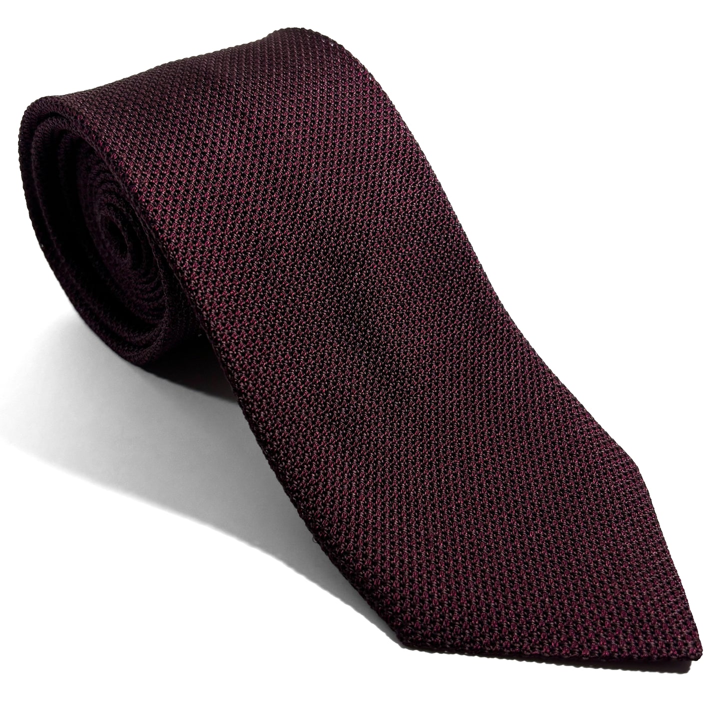 Deep Burgundy Silk Grenadine Tie (Garza Fina)