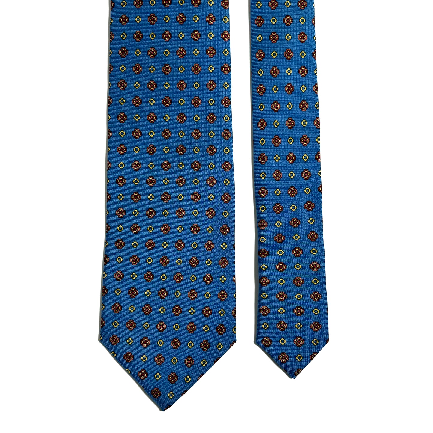 Aqua Blue Floral Silk Tie