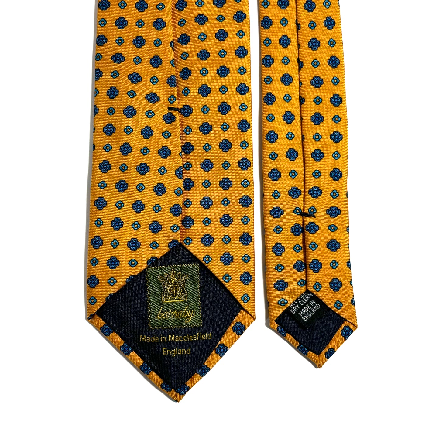 Marigold Yellow Floral Printed Silk Tie