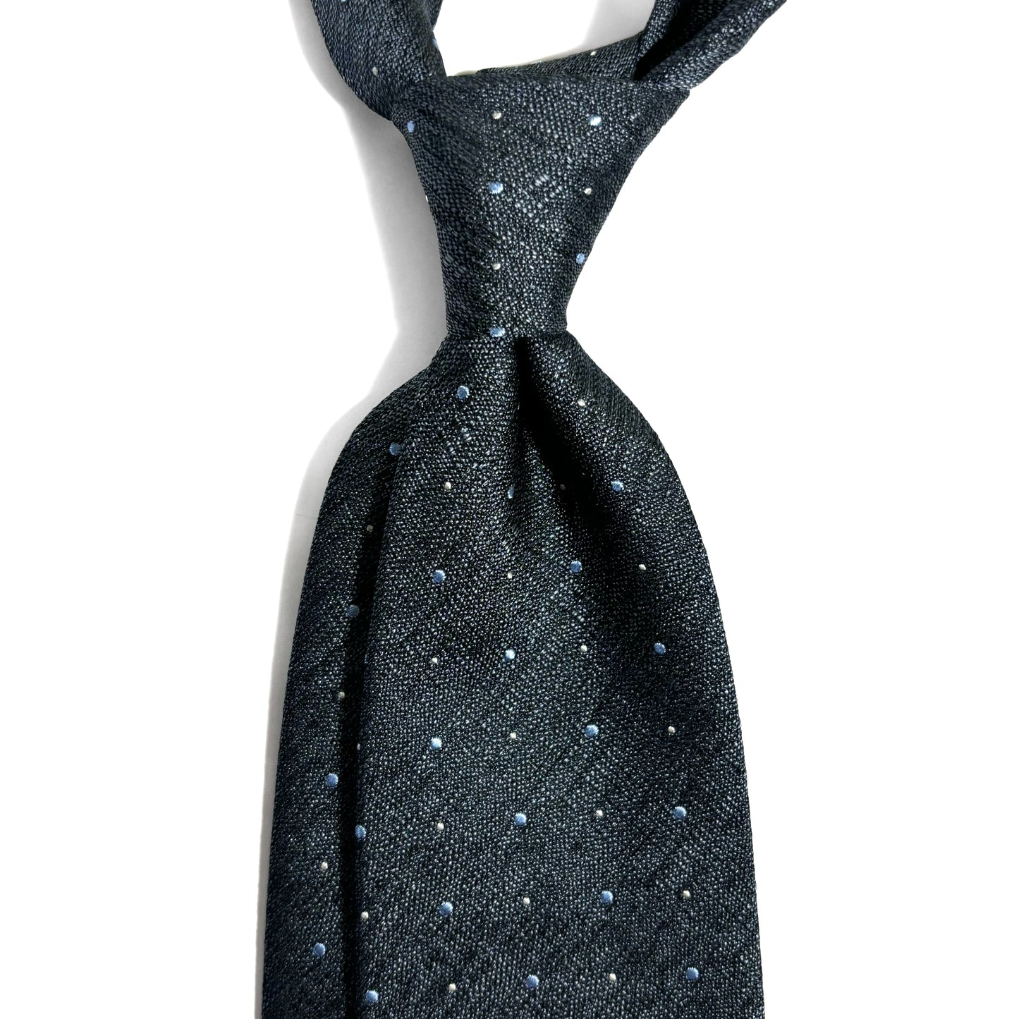 Heather Gray Polka Dot Silk Jacquard Tie
