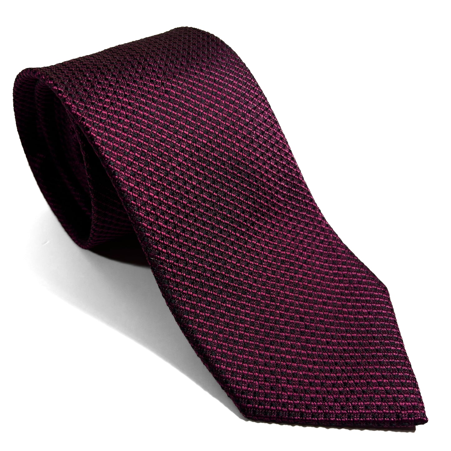 Bordeaux Streaked Silk Grenadine Tie (English Weave)