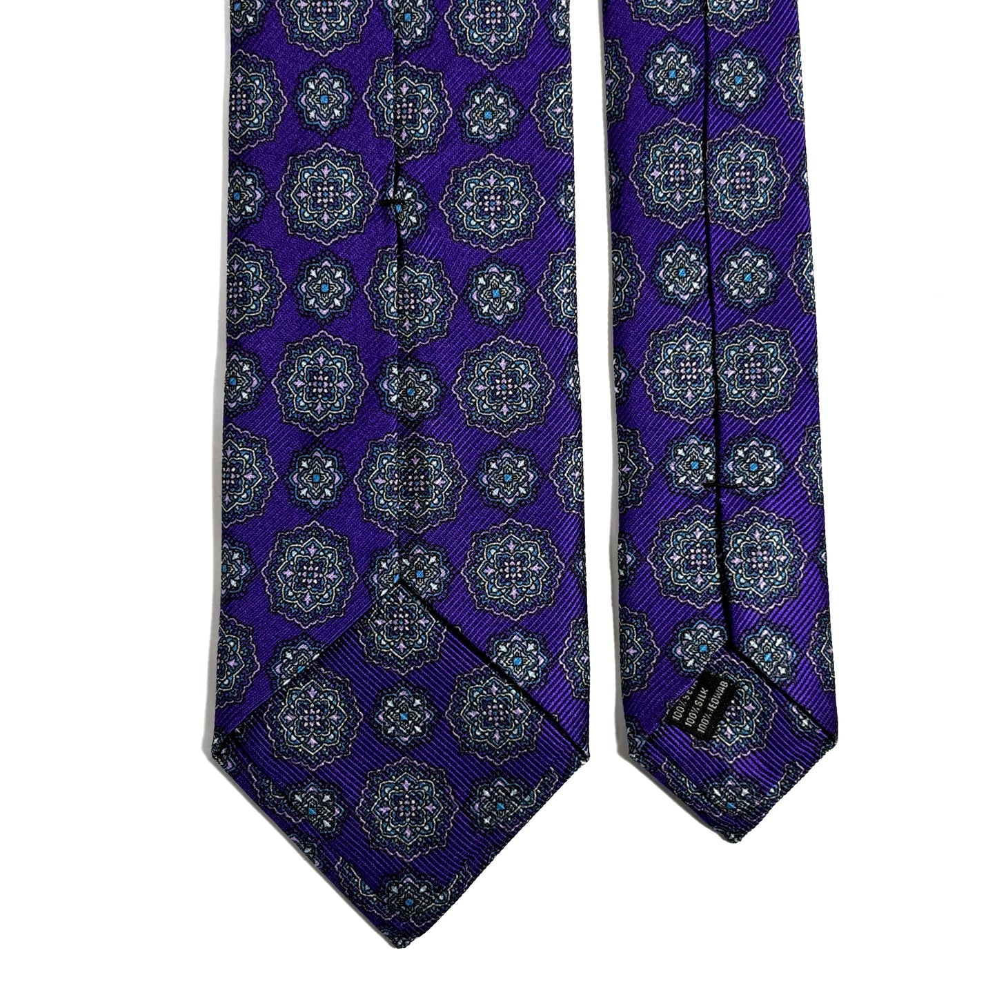 Purple Geometric Printed 50oz Silk Twill Tie
