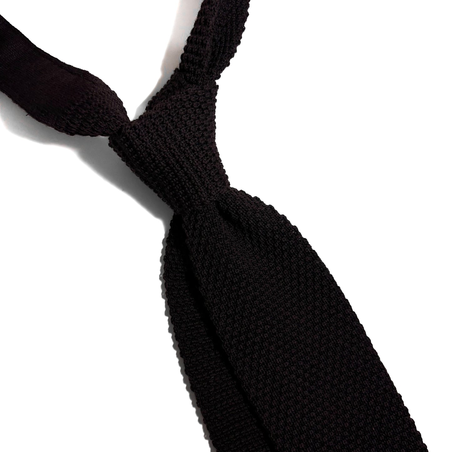 Fine Dark Brown Wool Knitted Tie