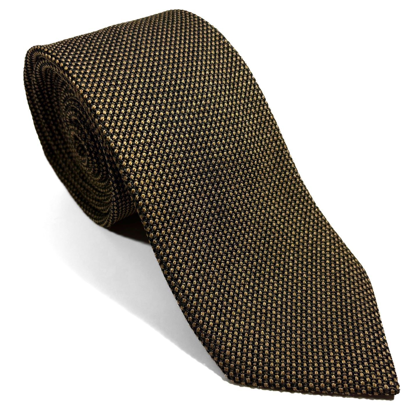 Golden Brown Silk Grenadine Tie (Garza Fina)