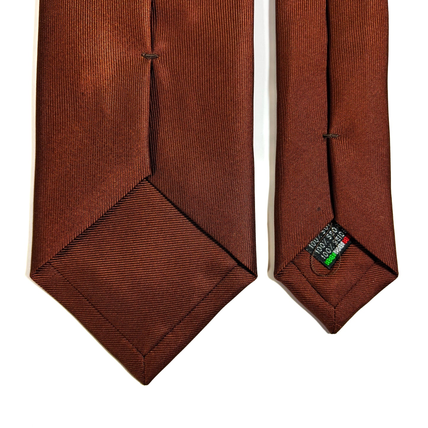 Rust Orange English Printed Twill Silk Tie