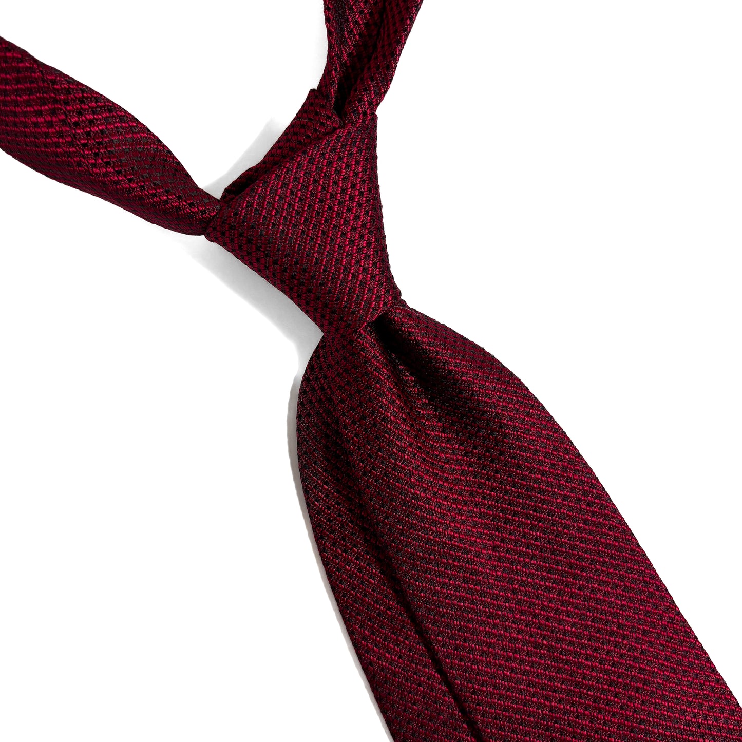 Red Streaked Silk Grenadine Tie (English Weave)