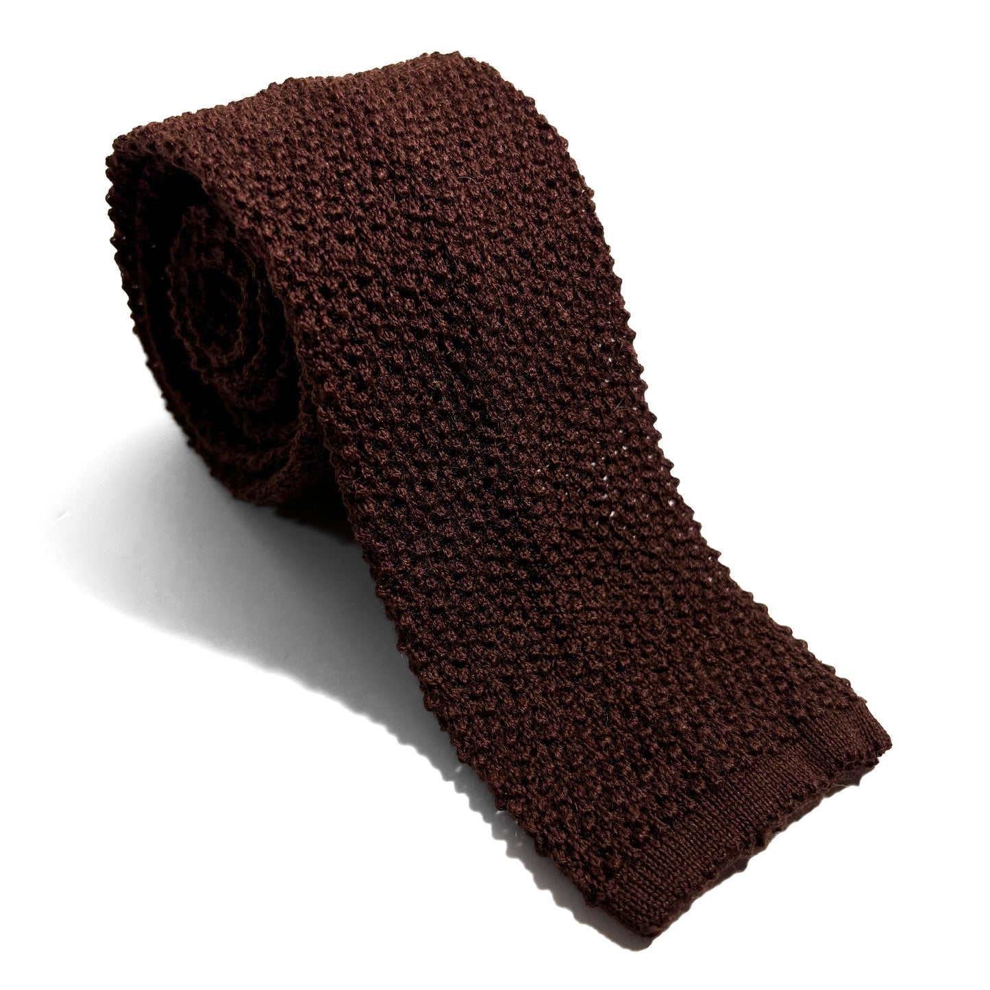 Rust Brown Wool Knitted Tie
