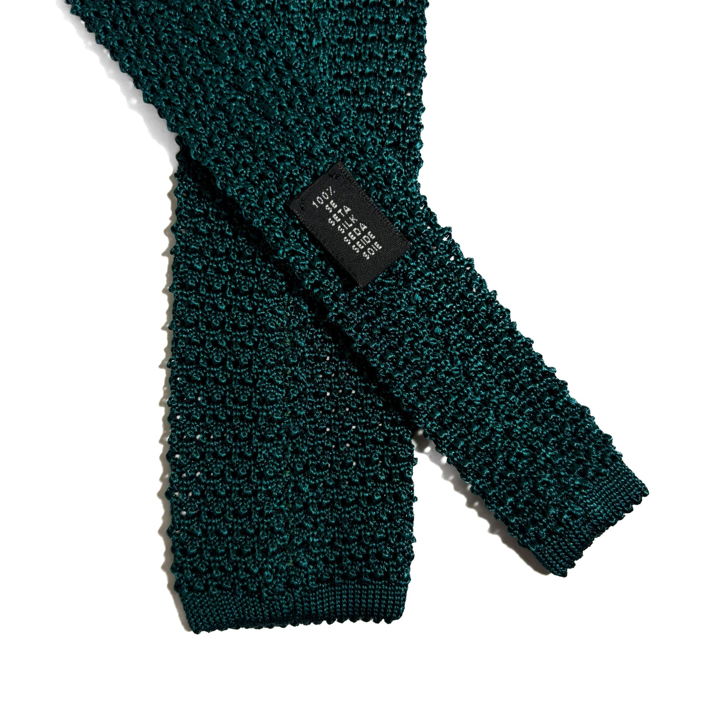 Bottle Green Silk Knitted Tie