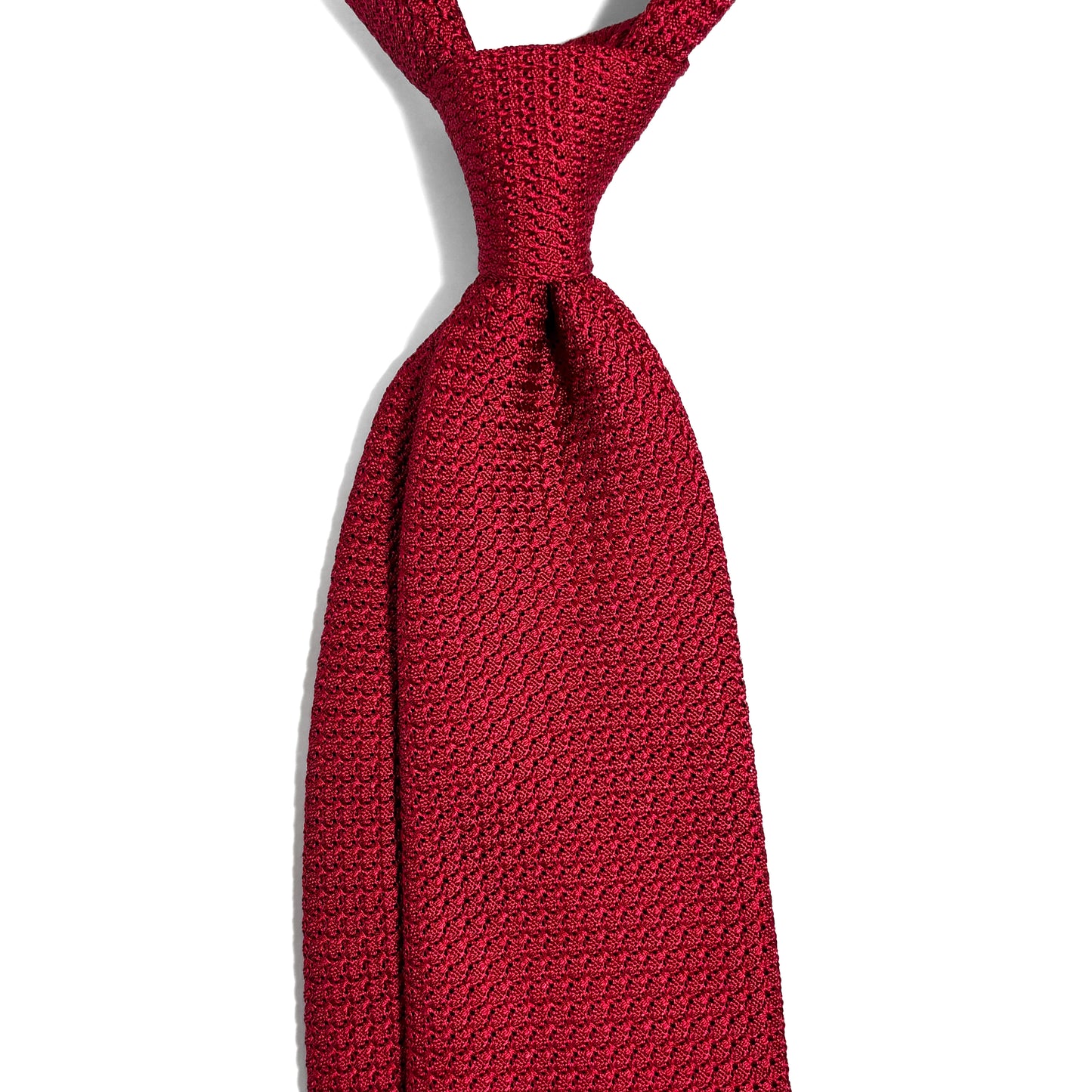 Crimson Red Silk Grenadine Tie (Garza Grossa)