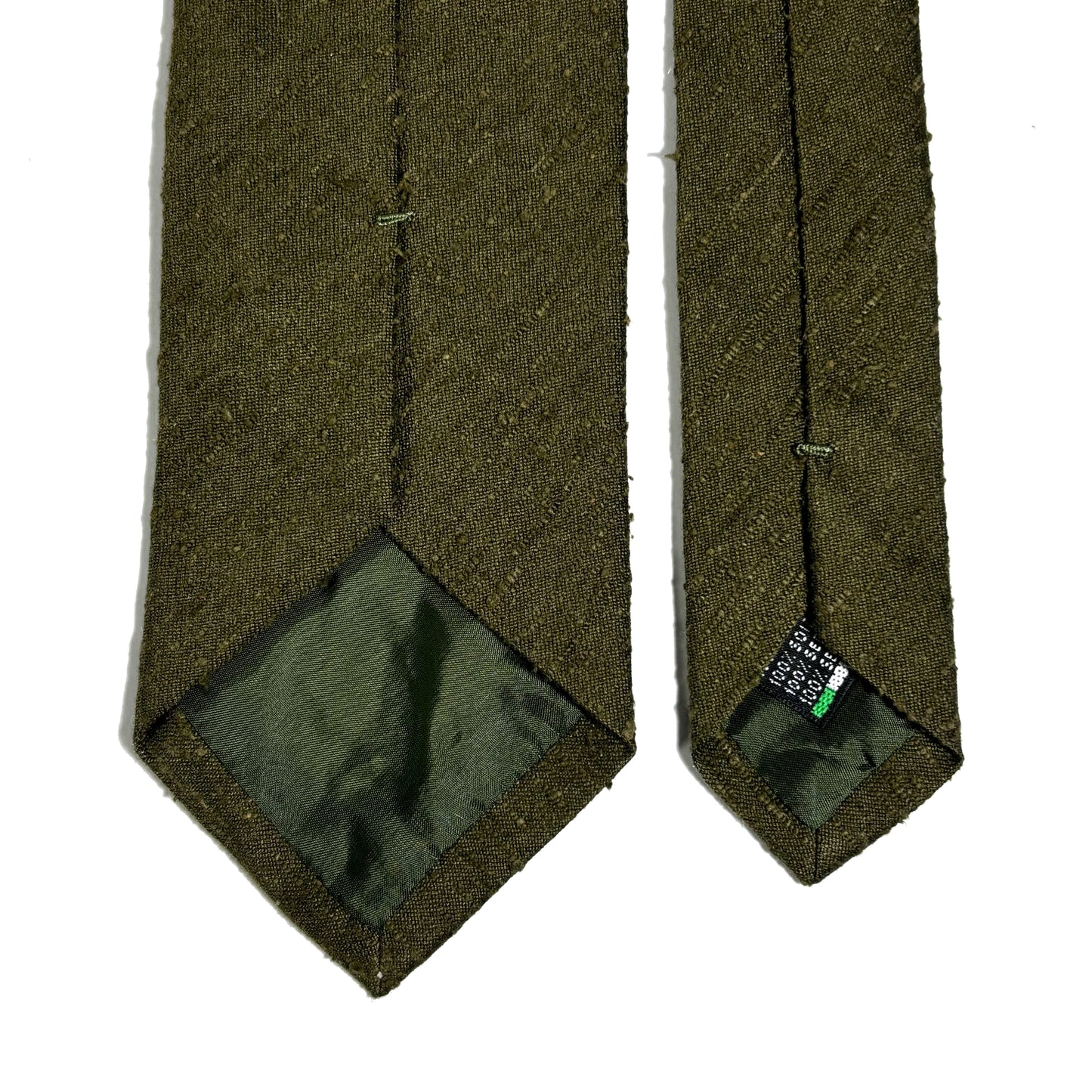 Olive Green Silk Shantung Tie