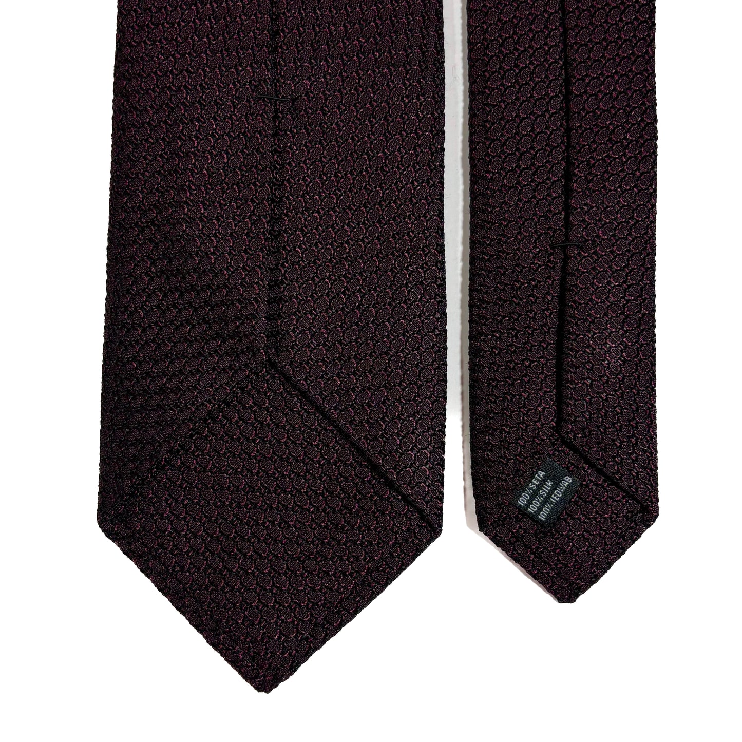 Deep Burgundy Silk Grenadine Tie (Garza Grossa)