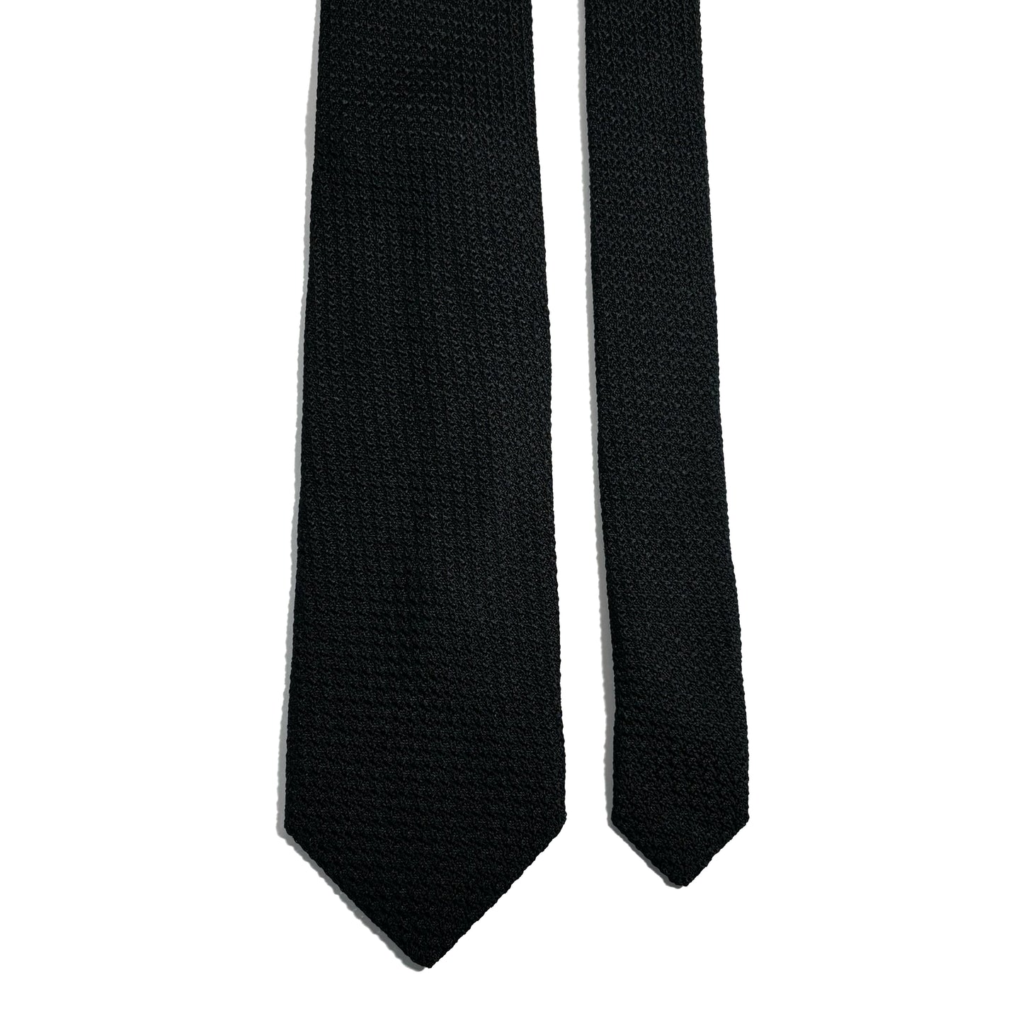 Black Silk Grenadine Tie (Garza Grossa)