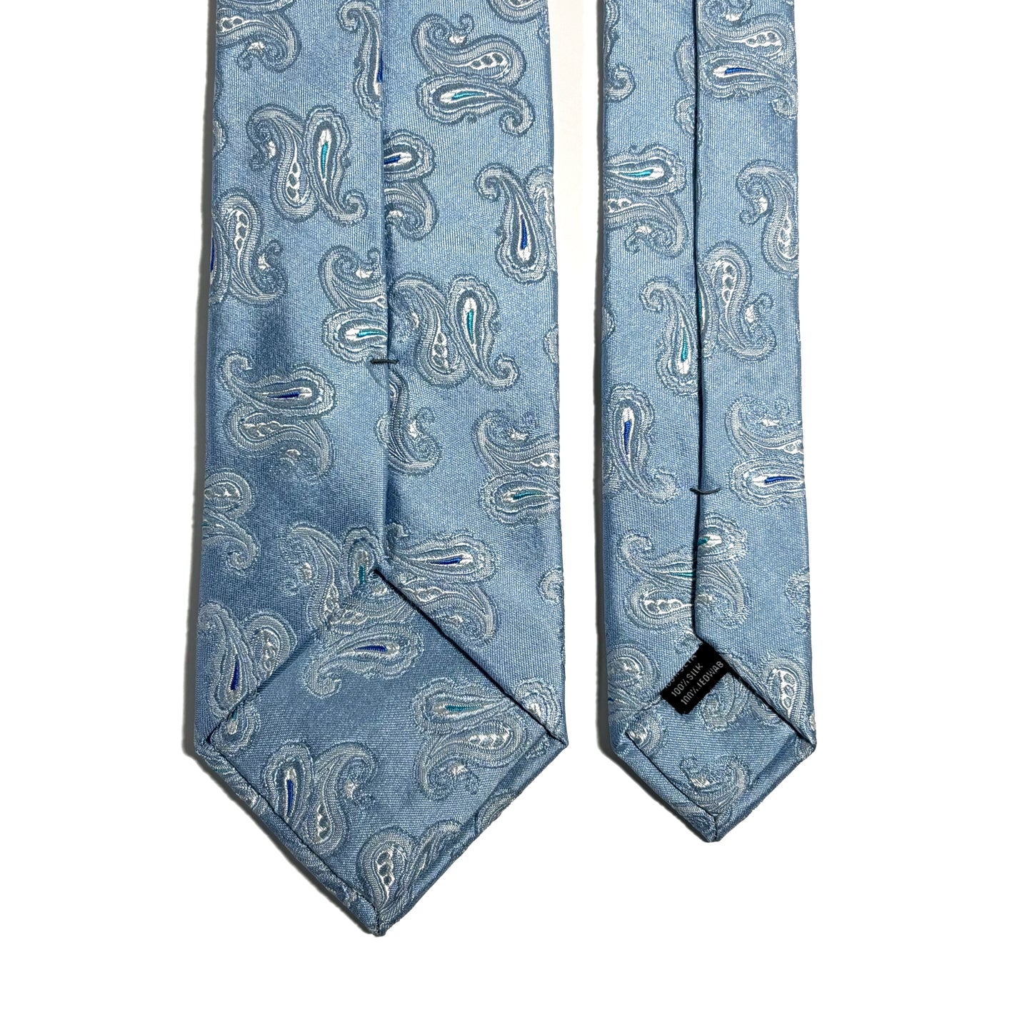 Light Blue Paisley Silk Jacquard Tie