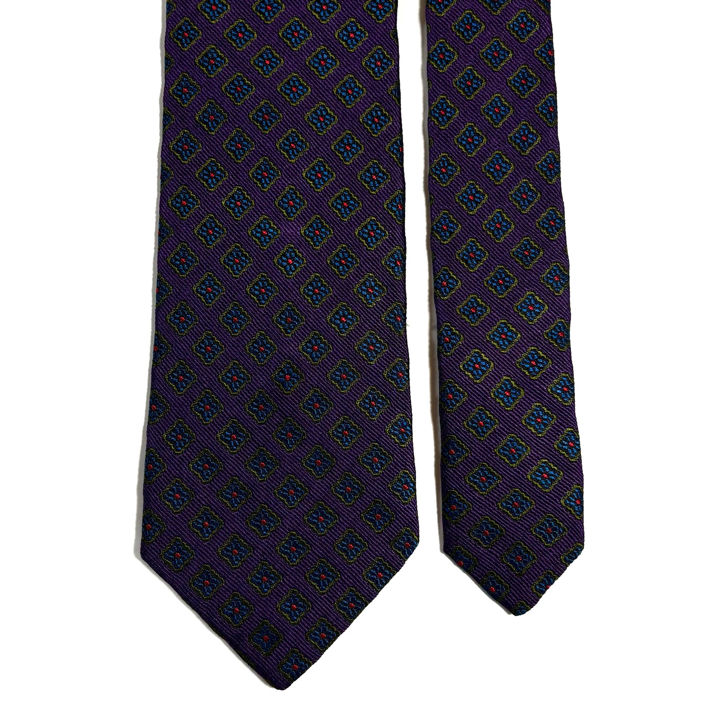 Purple Diamond Silk Jacquard Tie