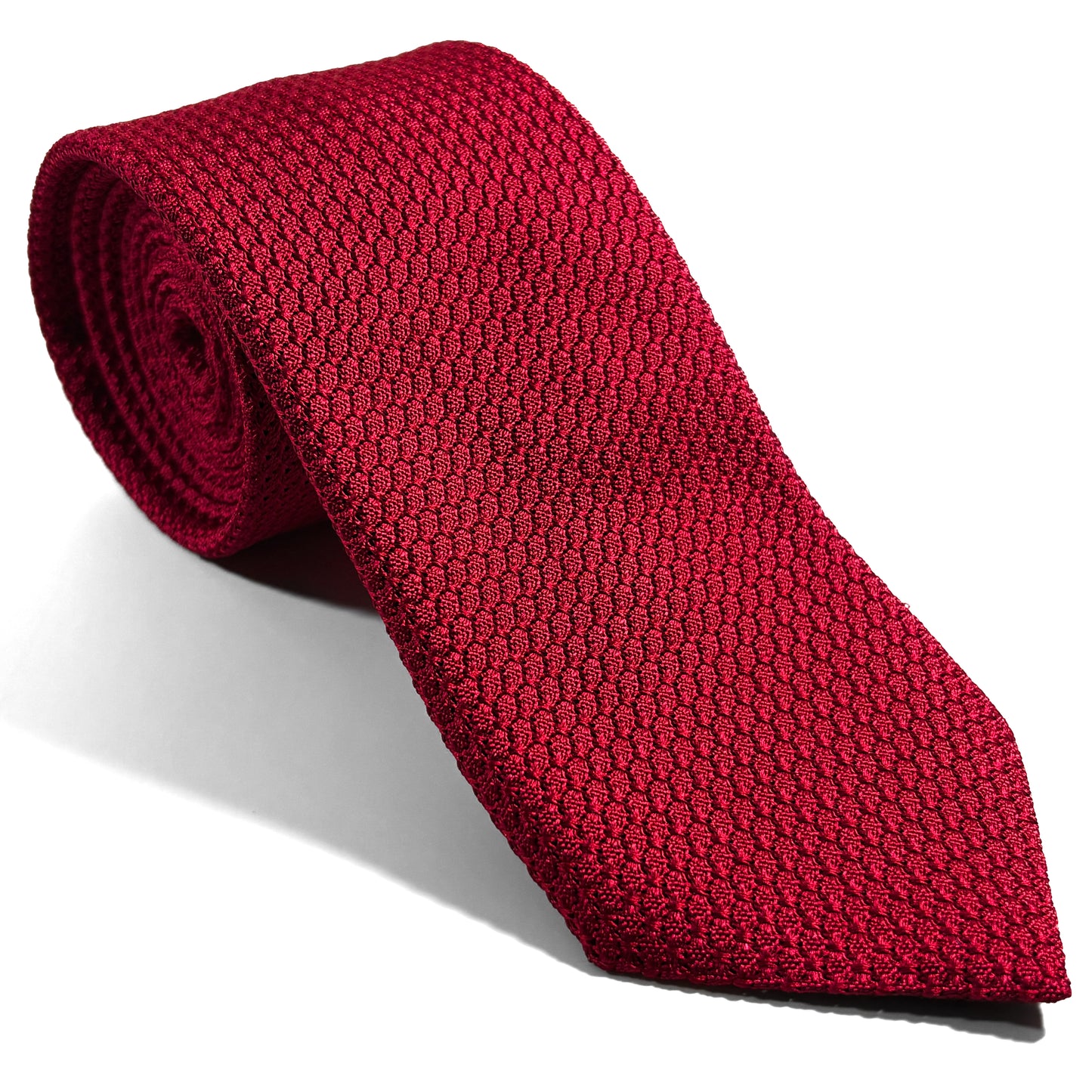 Crimson Red Silk Grenadine Tie (Garza Grossa)