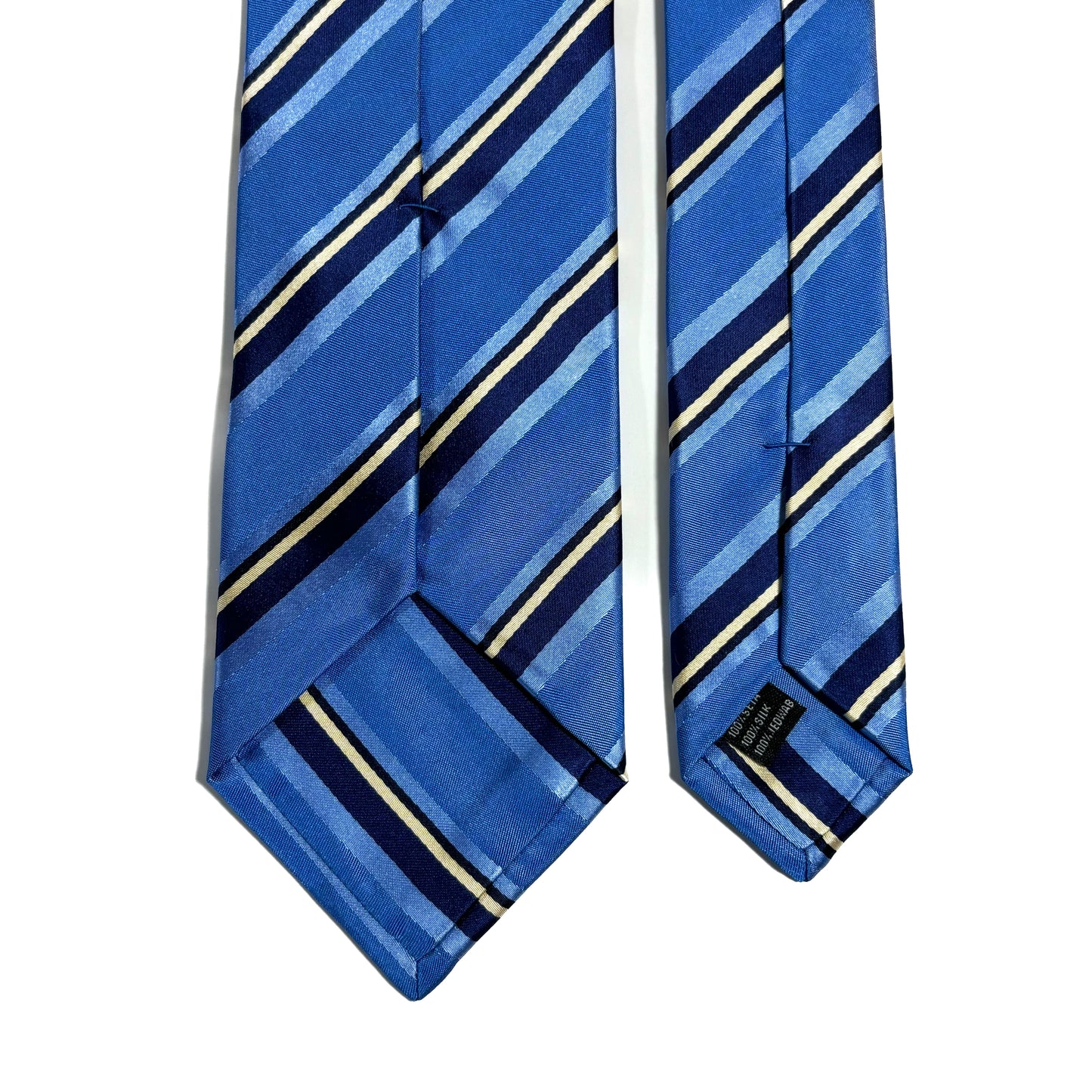 Royal Blue Striped Silk Jacquard Tie