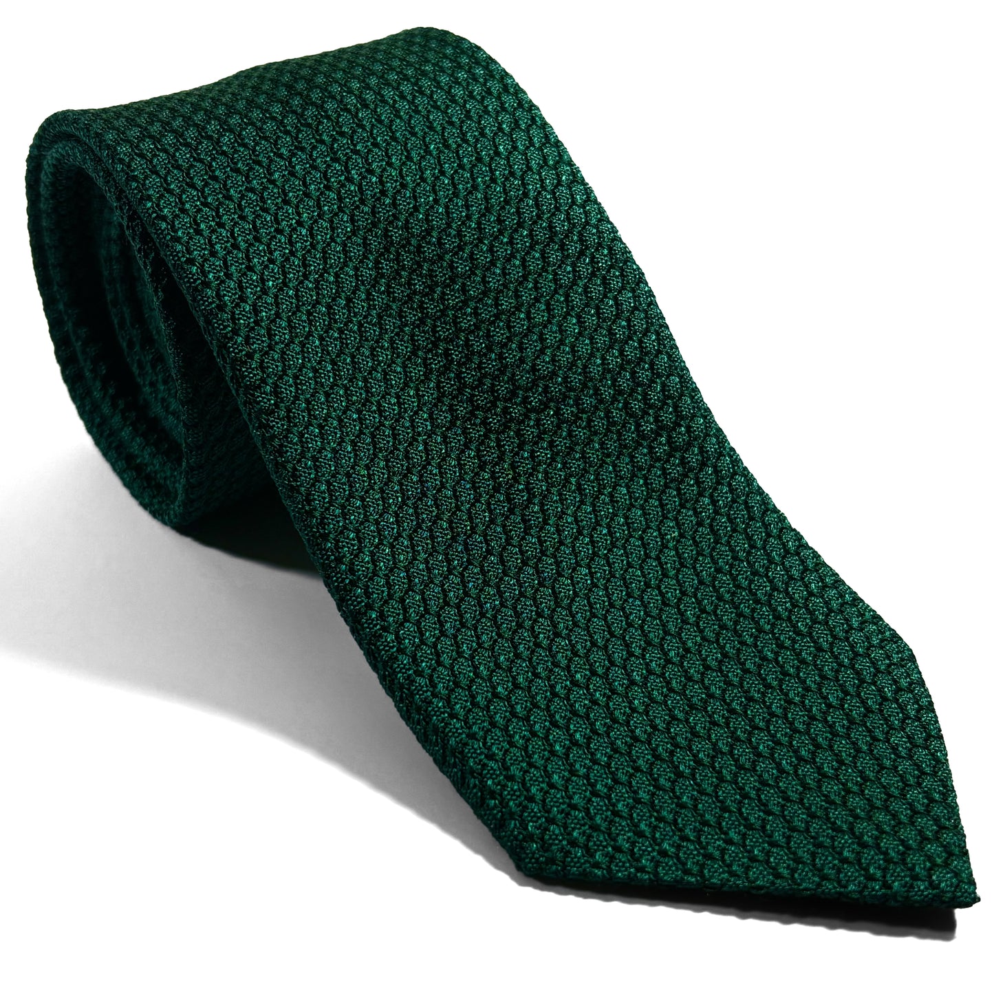 Forest Green Silk Grenadine Tie (Garza Grossa)