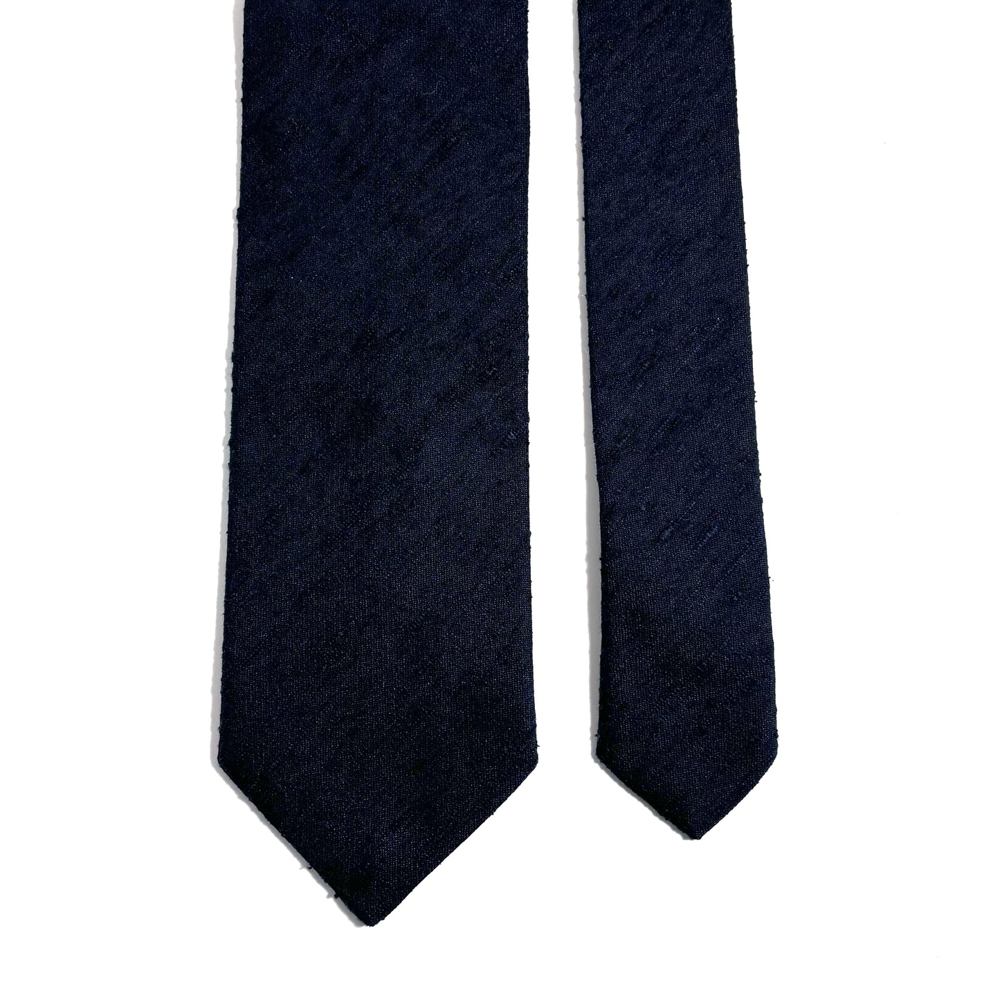 Navy Blue Silk Shantung Tie