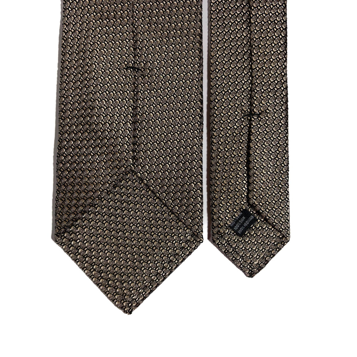 Beige Silk Grenadine Tie (Garza Grossa)