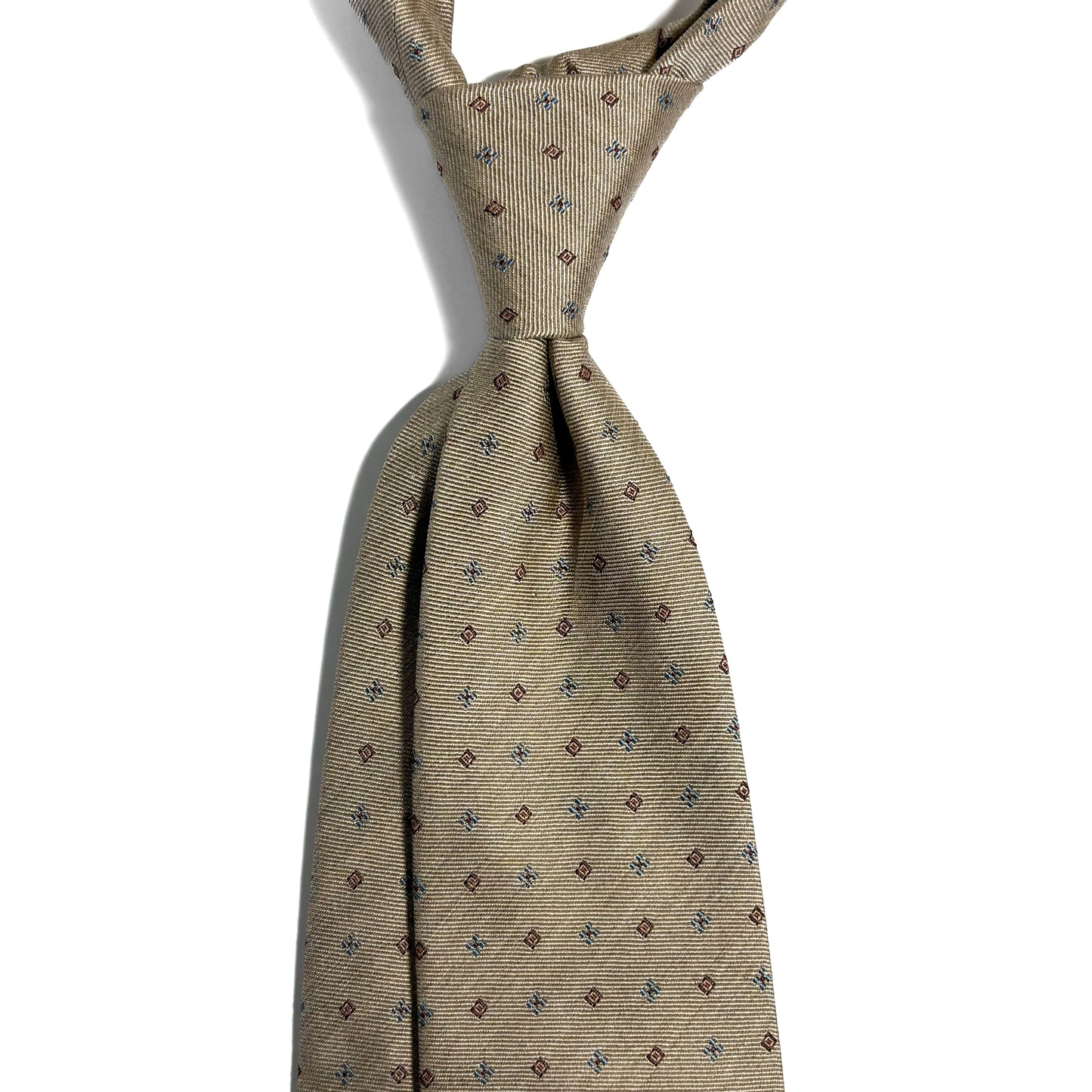 Beige Floral Silk Jacquard Tie