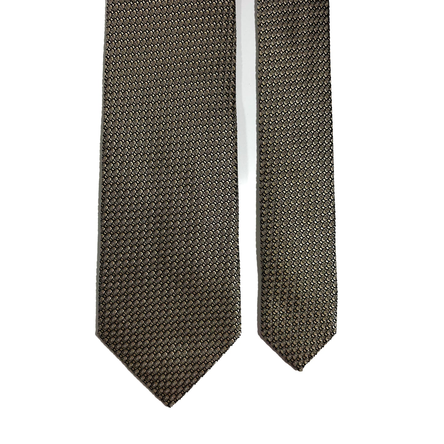Beige Silk Grenadine Tie (Garza Grossa)