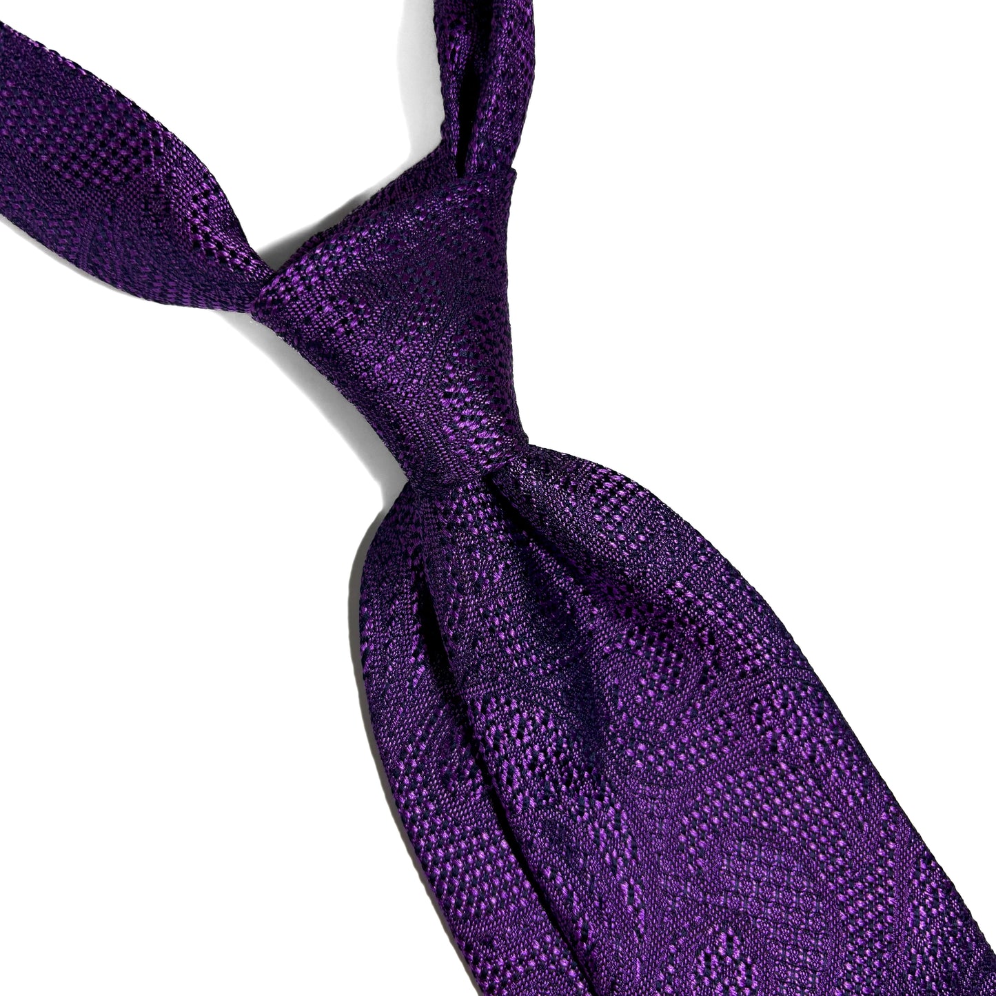 PHOENIX Vibrant Purple Paisley Silk Grenadine Jacquard Tie
