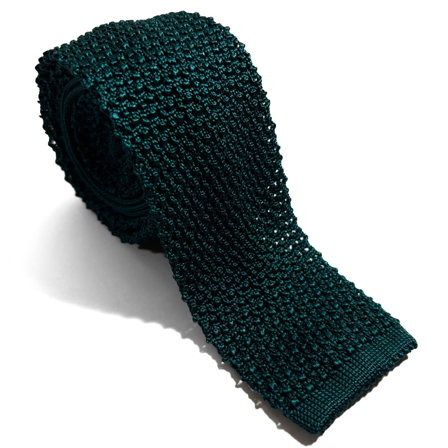 Bottle Green Silk Knitted Tie