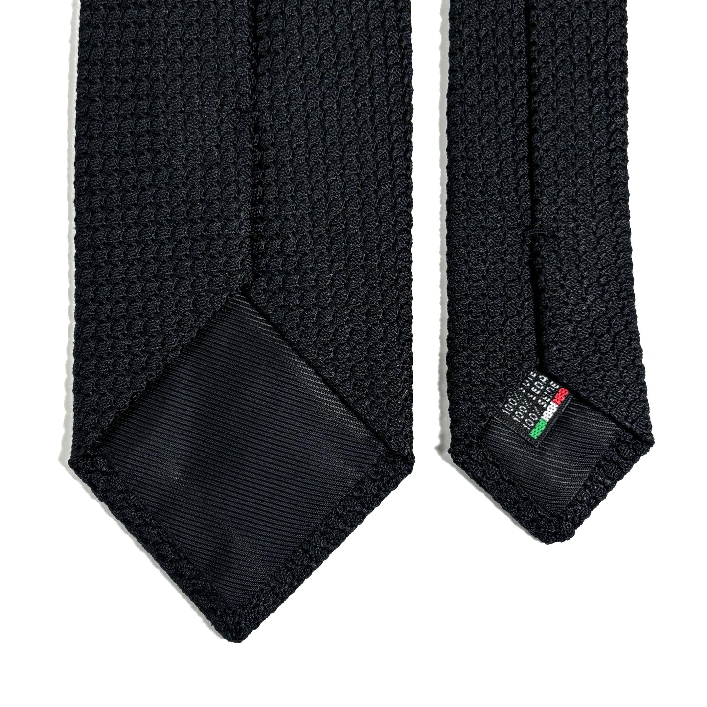 Black Silk Grenadine Tie (Garza Grossa)