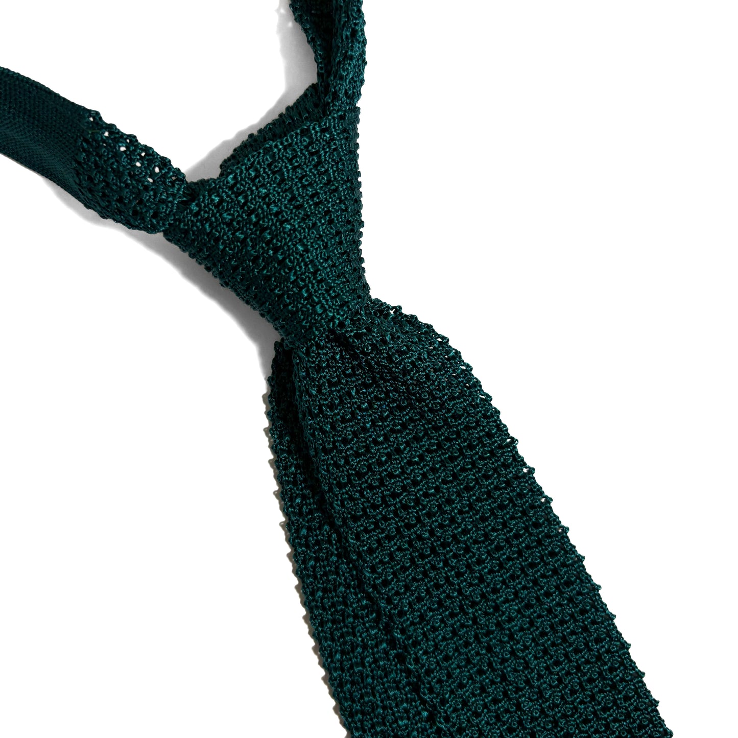 Bottle Green Silk Knitted Tie