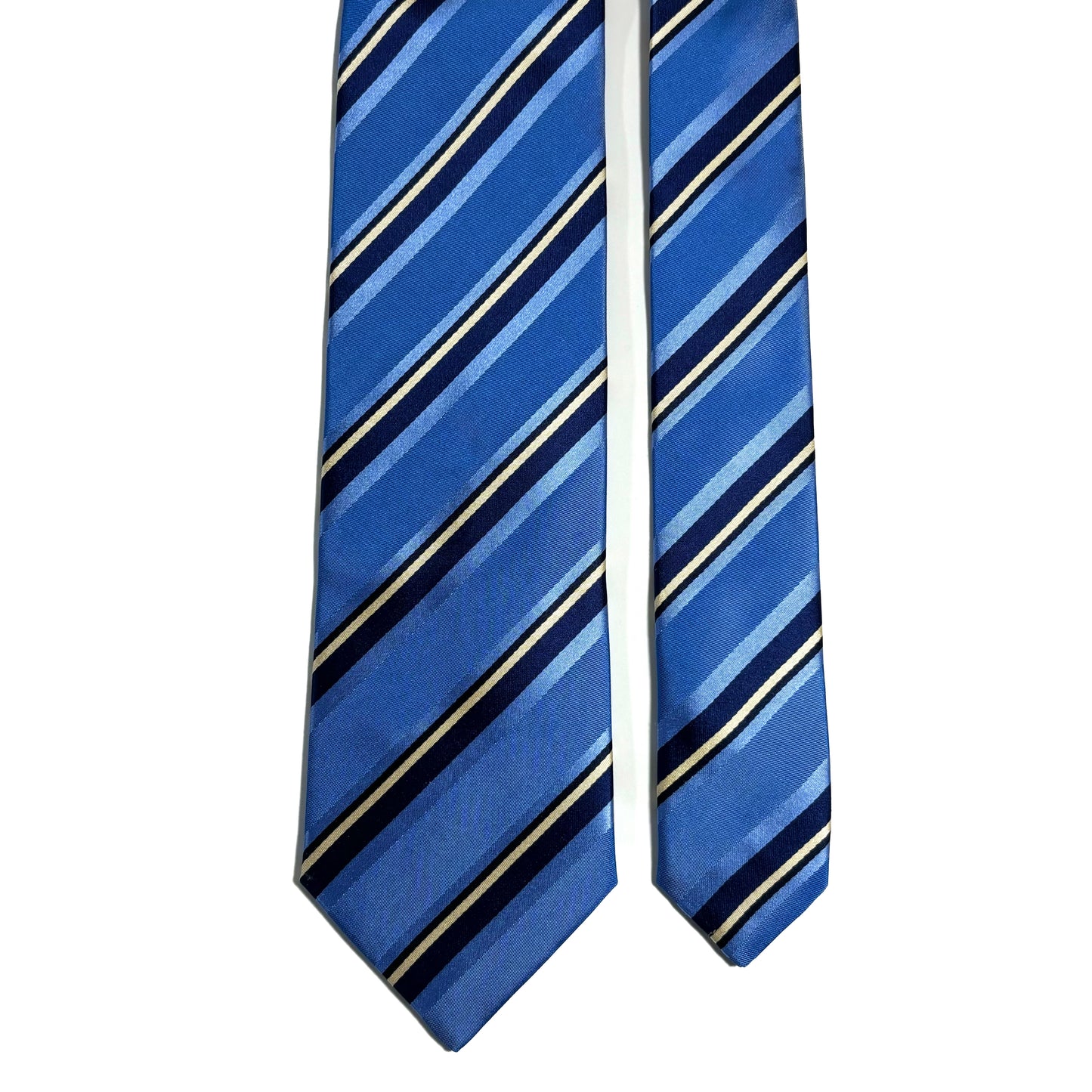 Royal Blue Striped Silk Jacquard Tie