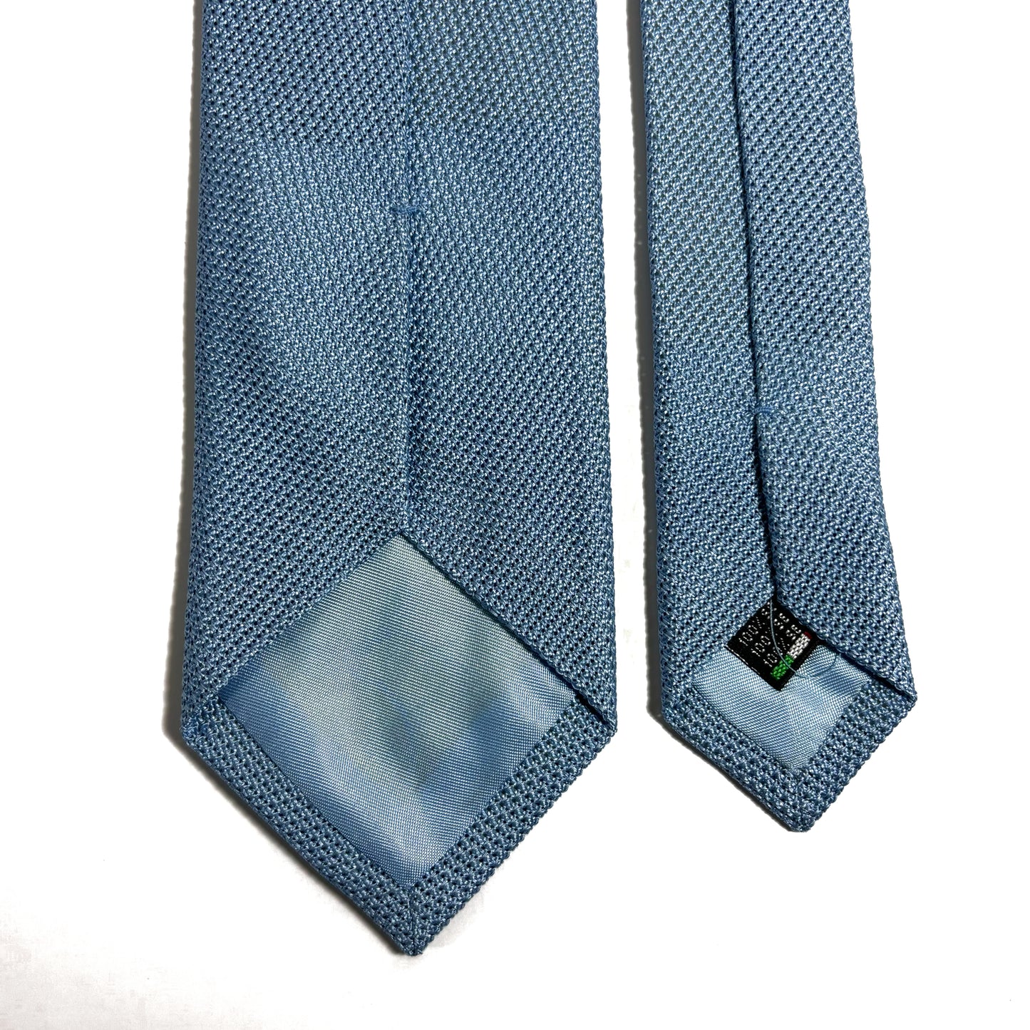 Light Blue Silk Grenadine Tie (Garza Fina)