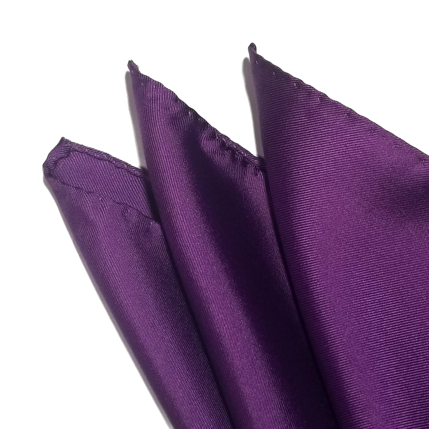 12.5" Solid Purple Silk Twill Pocket Square