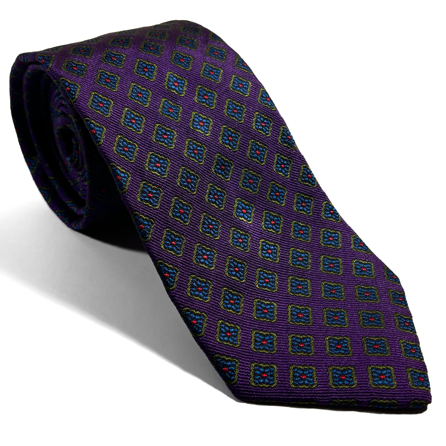 Purple Diamond Silk Jacquard Tie