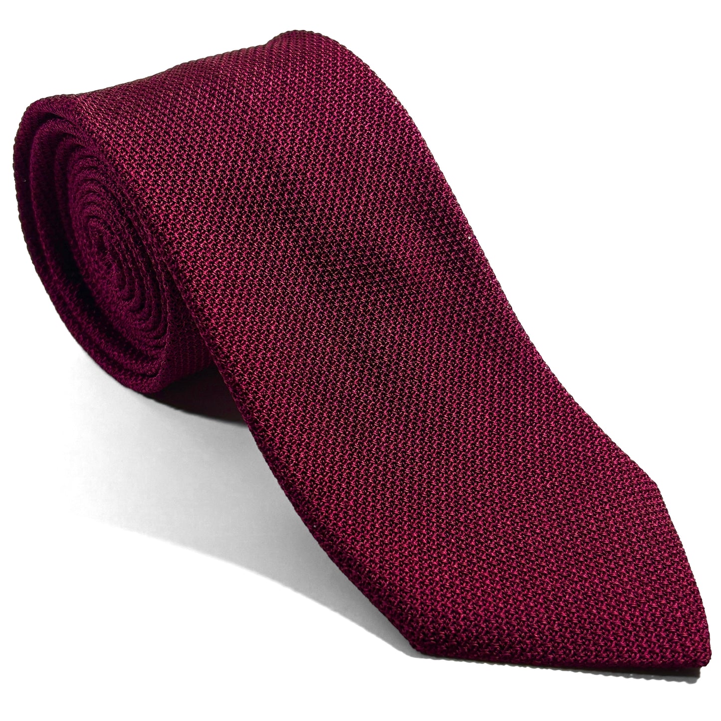 Burgundy Silk Grenadine Tie (Garza Fina)