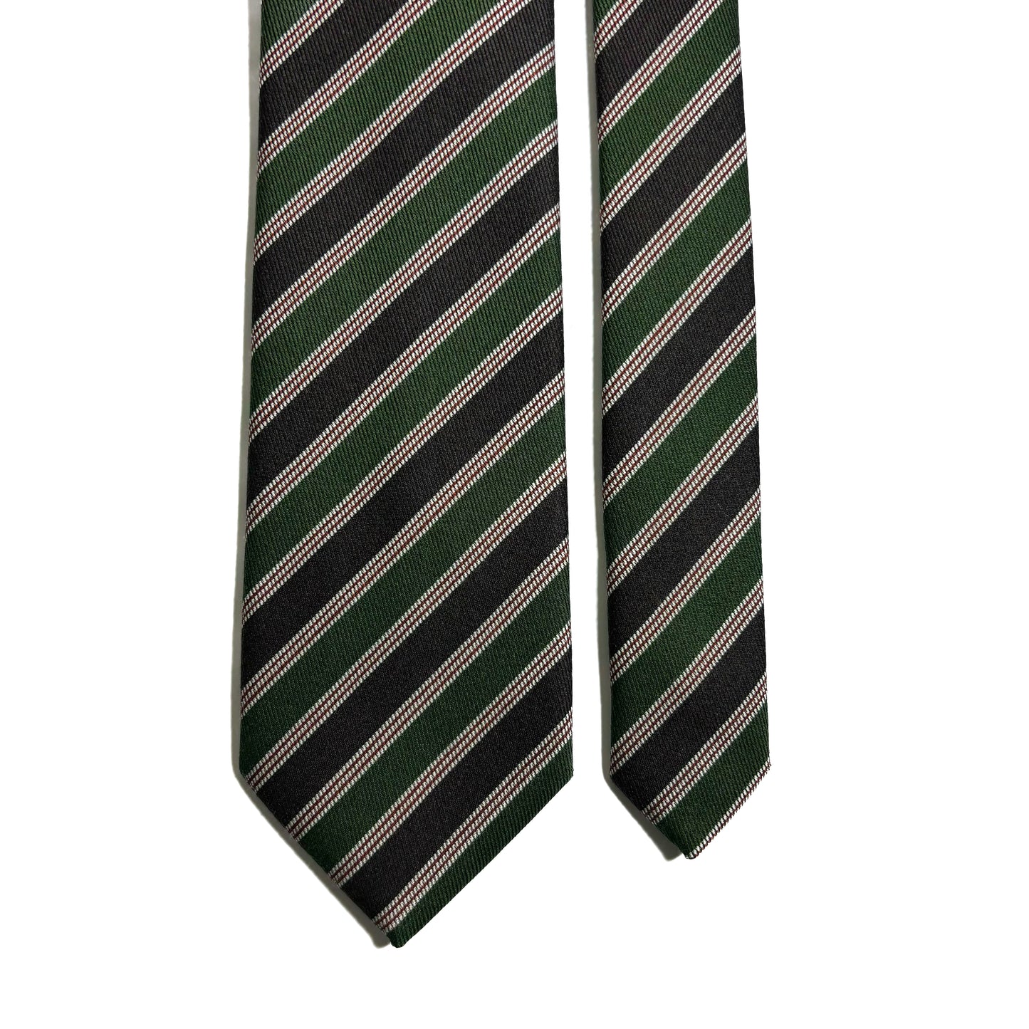Green Striped Wool/Silk Tie