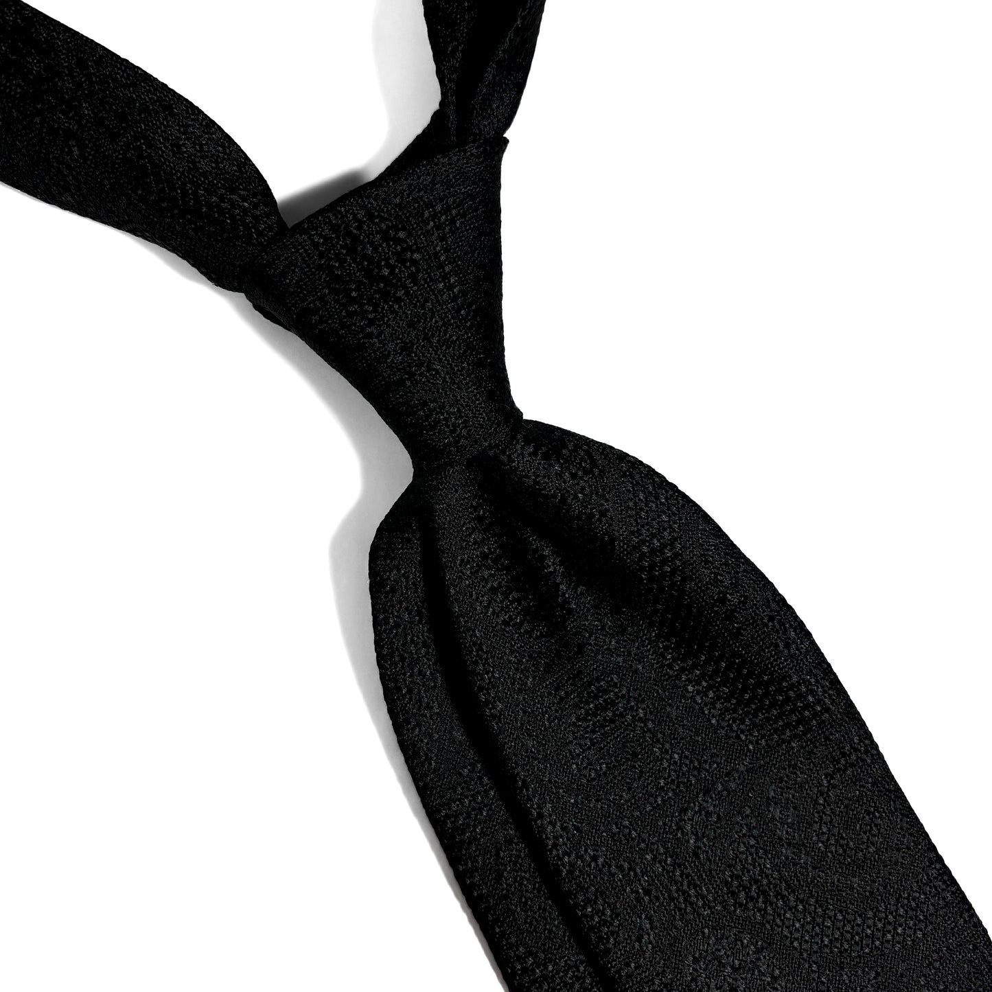 PHOENIX Black Paisley Silk Grenadine Jacquard Tie
