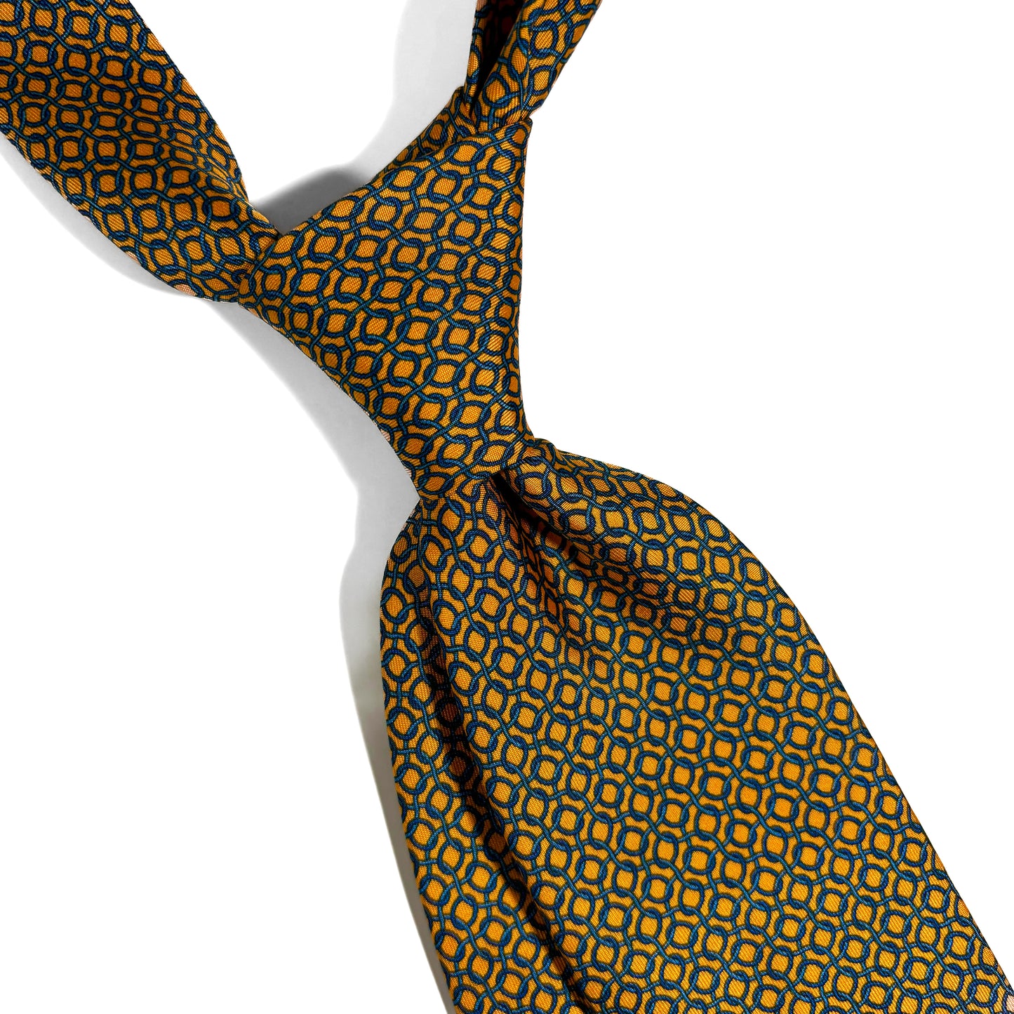 Yellow Motif Whimsical Printed Silk Tie