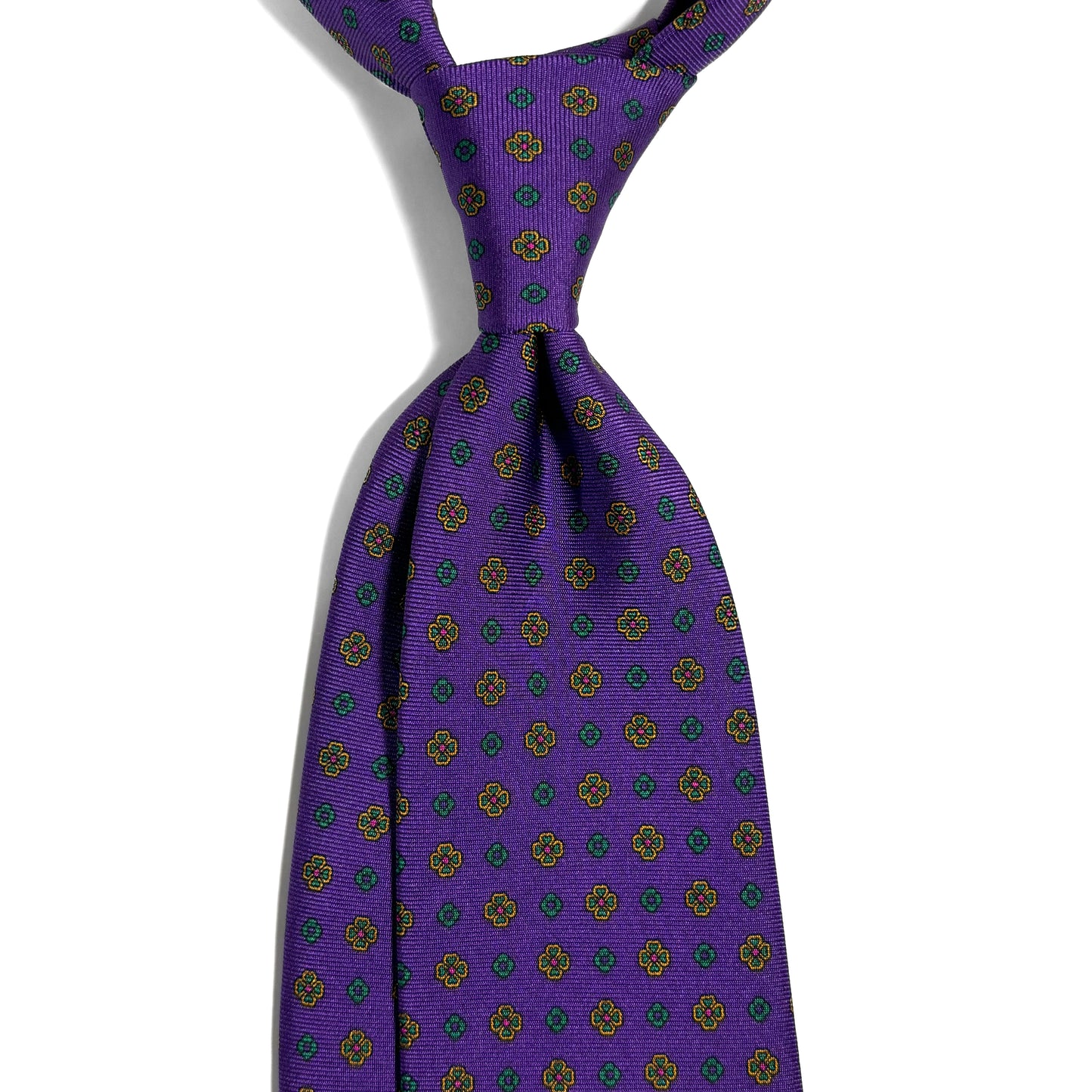 Purple Floral Silk Tie