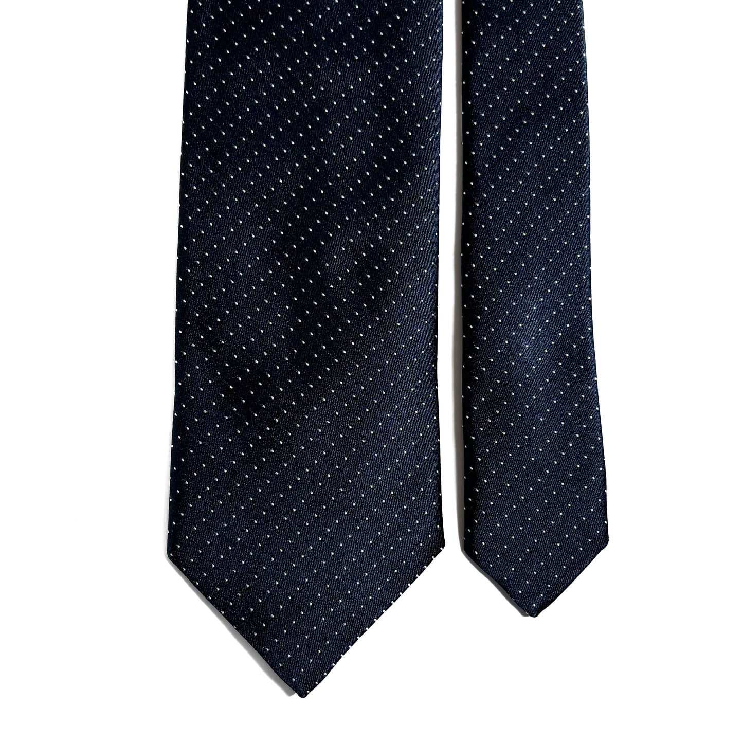 Navy Blue Polka Dot Silk Jacquard Tie