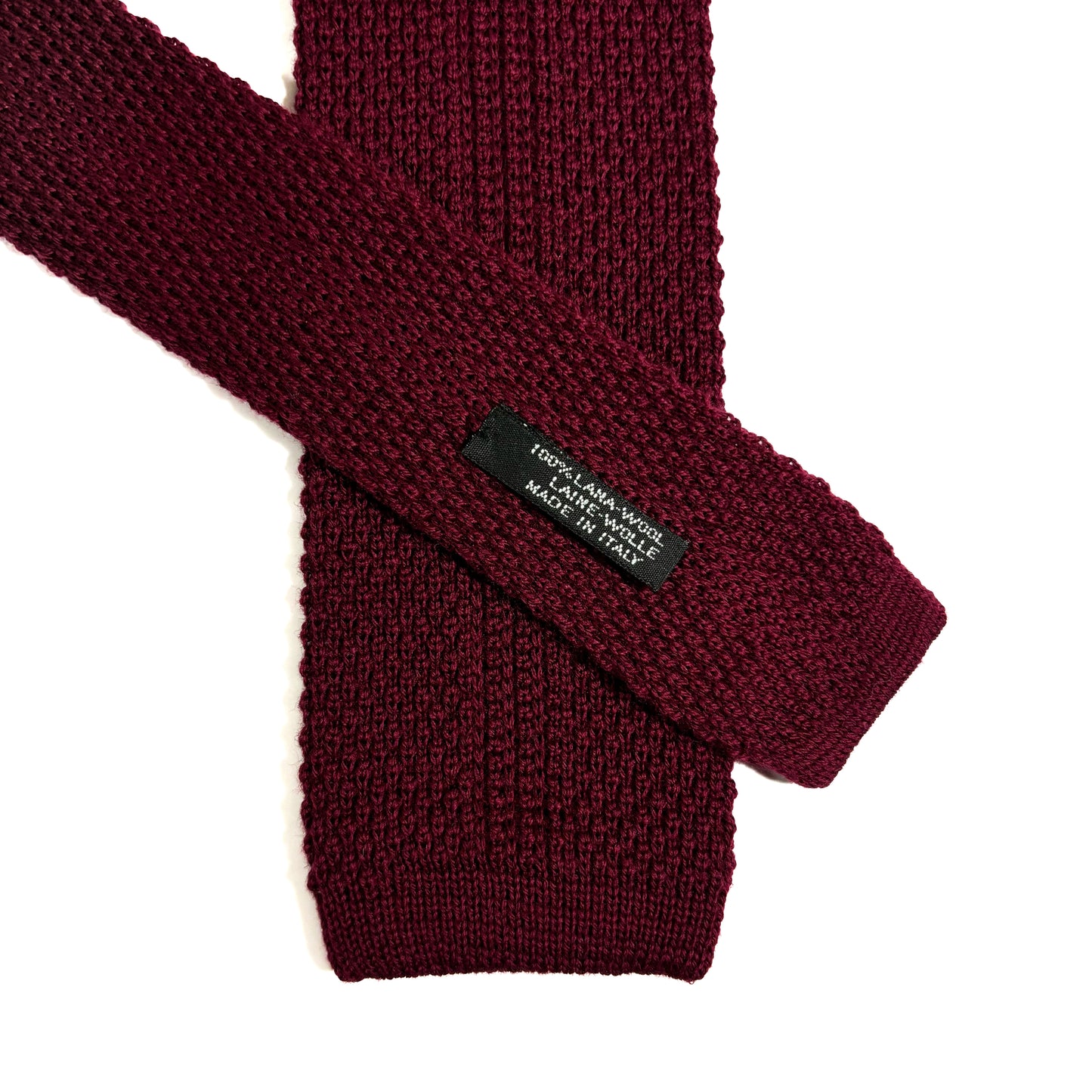 Burgundy Wool Knitted Tie