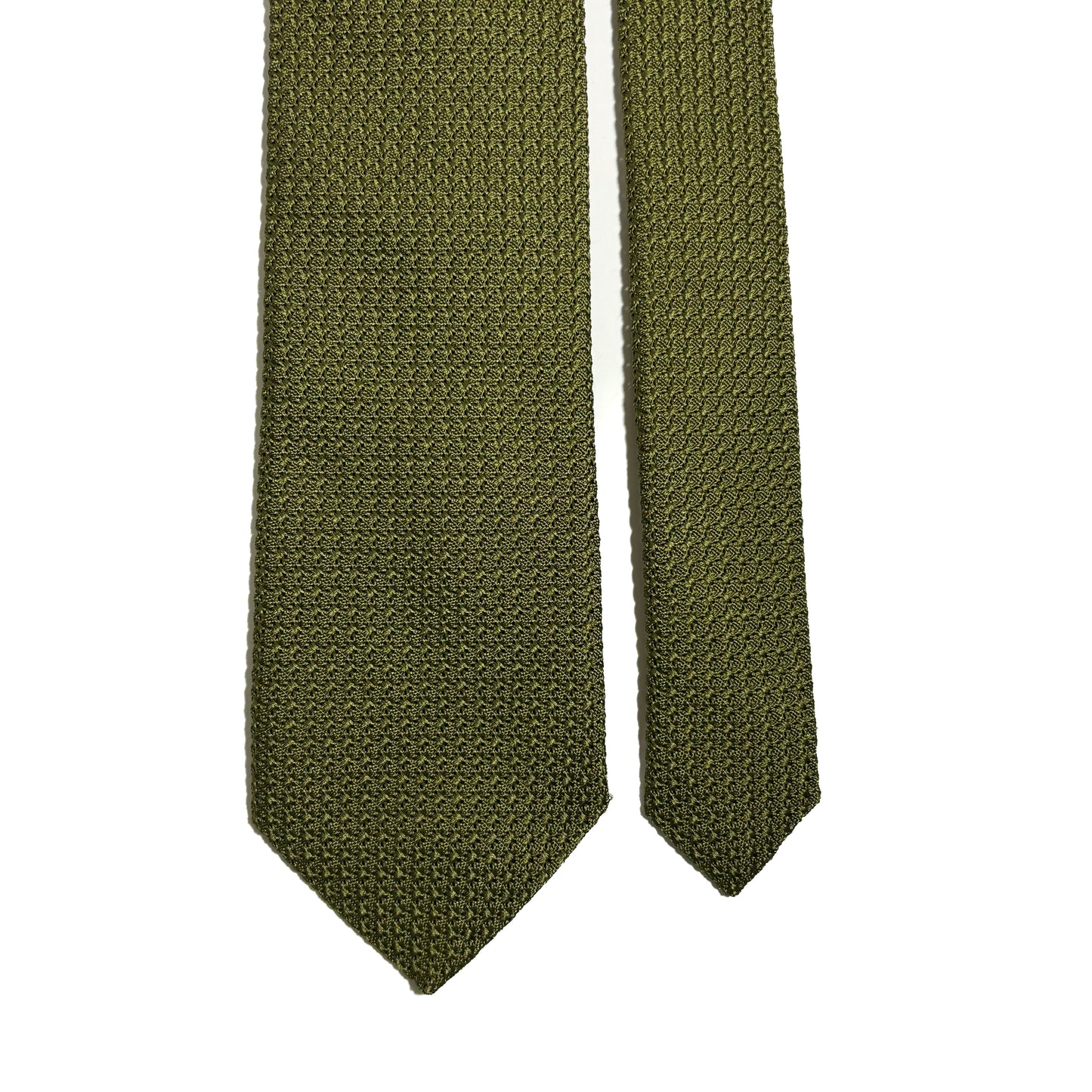 Olive Green Silk Grenadine Tie (Garza Grossa)