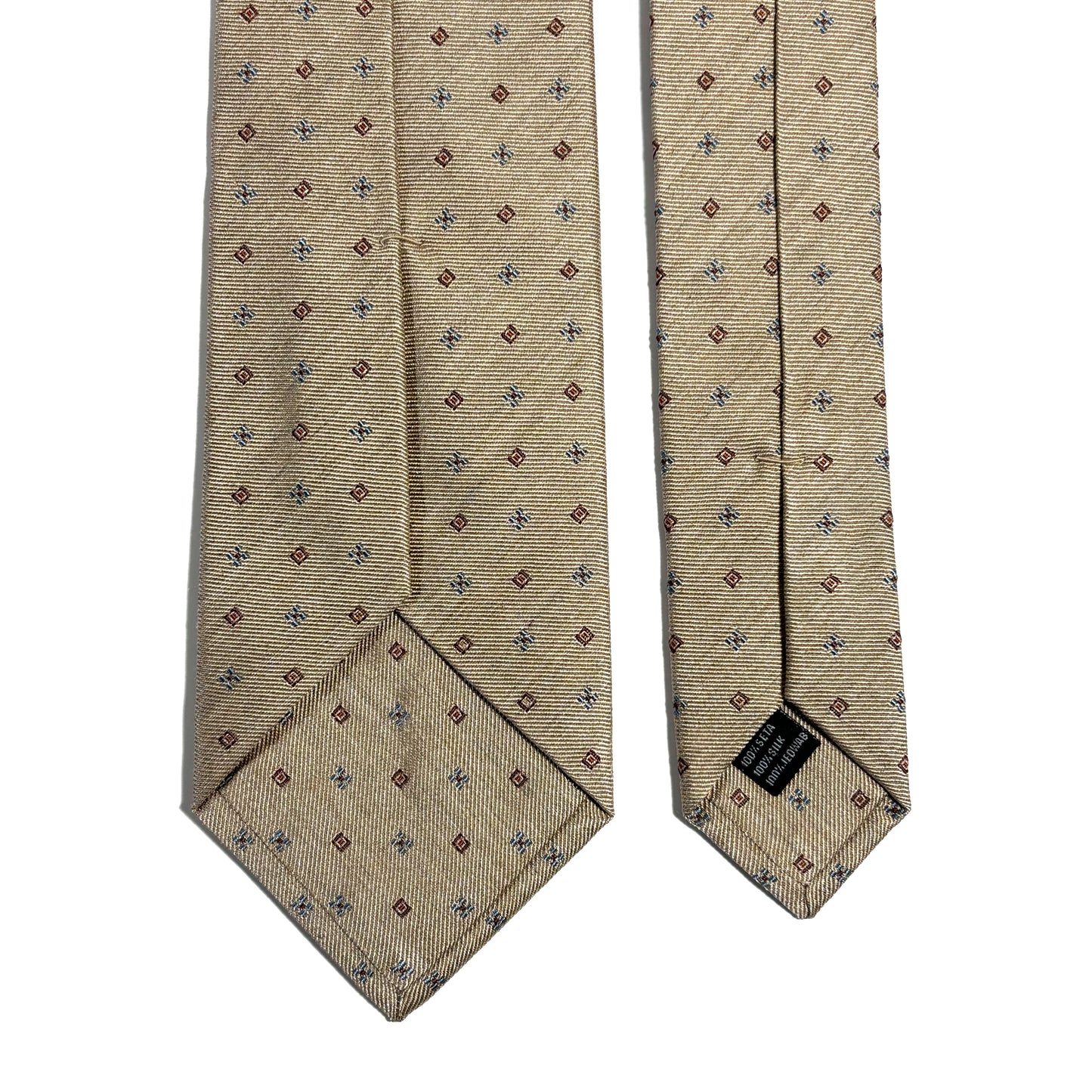 Beige Floral Silk Jacquard Tie
