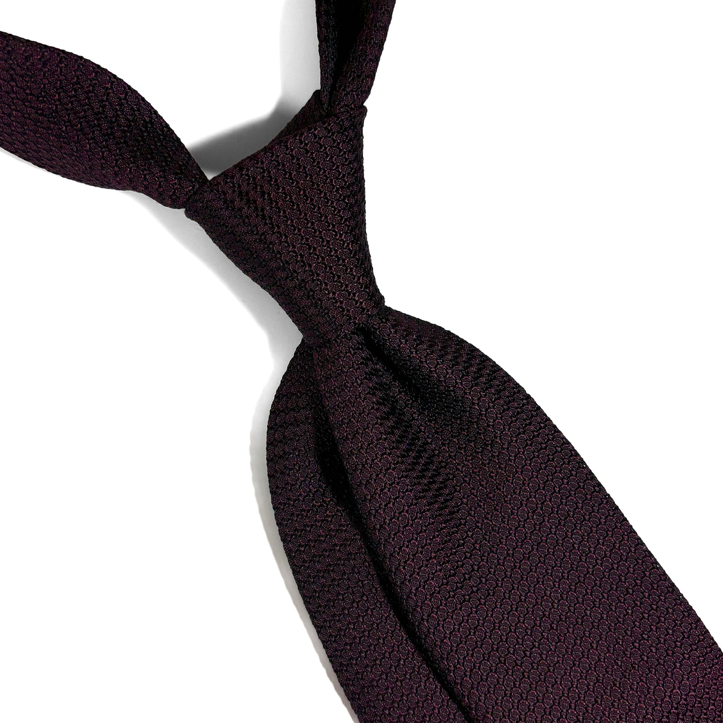Deep Burgundy Silk Grenadine Tie (Garza Grossa)